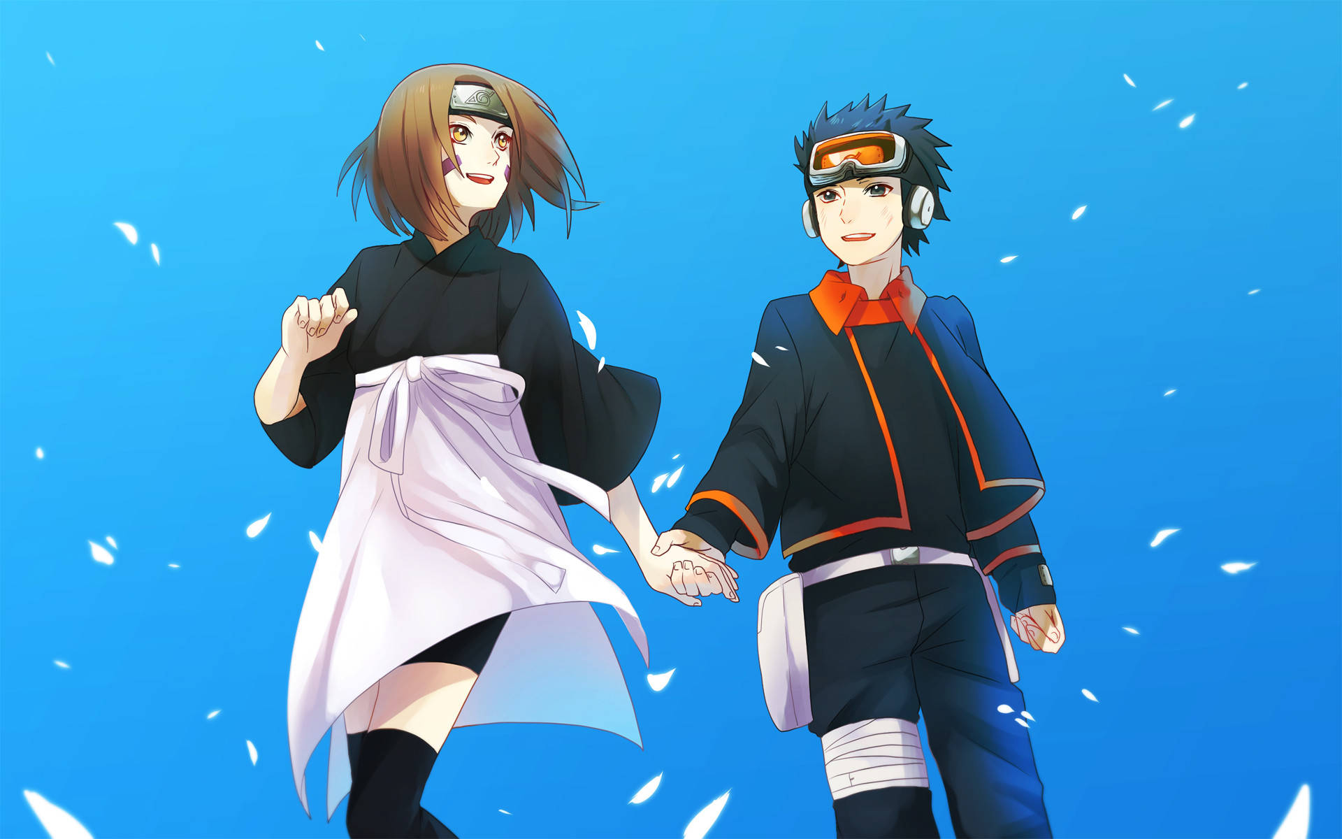 Download Obito Uchiha And Rin Nohara Wallpaper