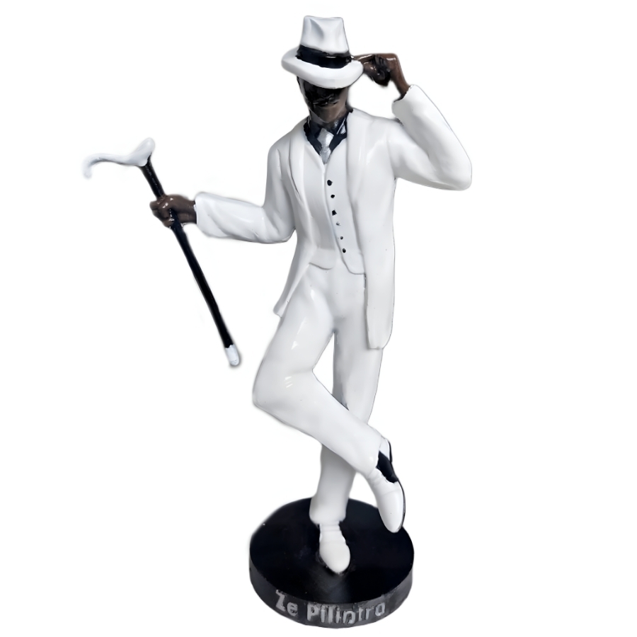 Zé Pilintra Dançando com bengala de 25 cm em resina Exclusivo