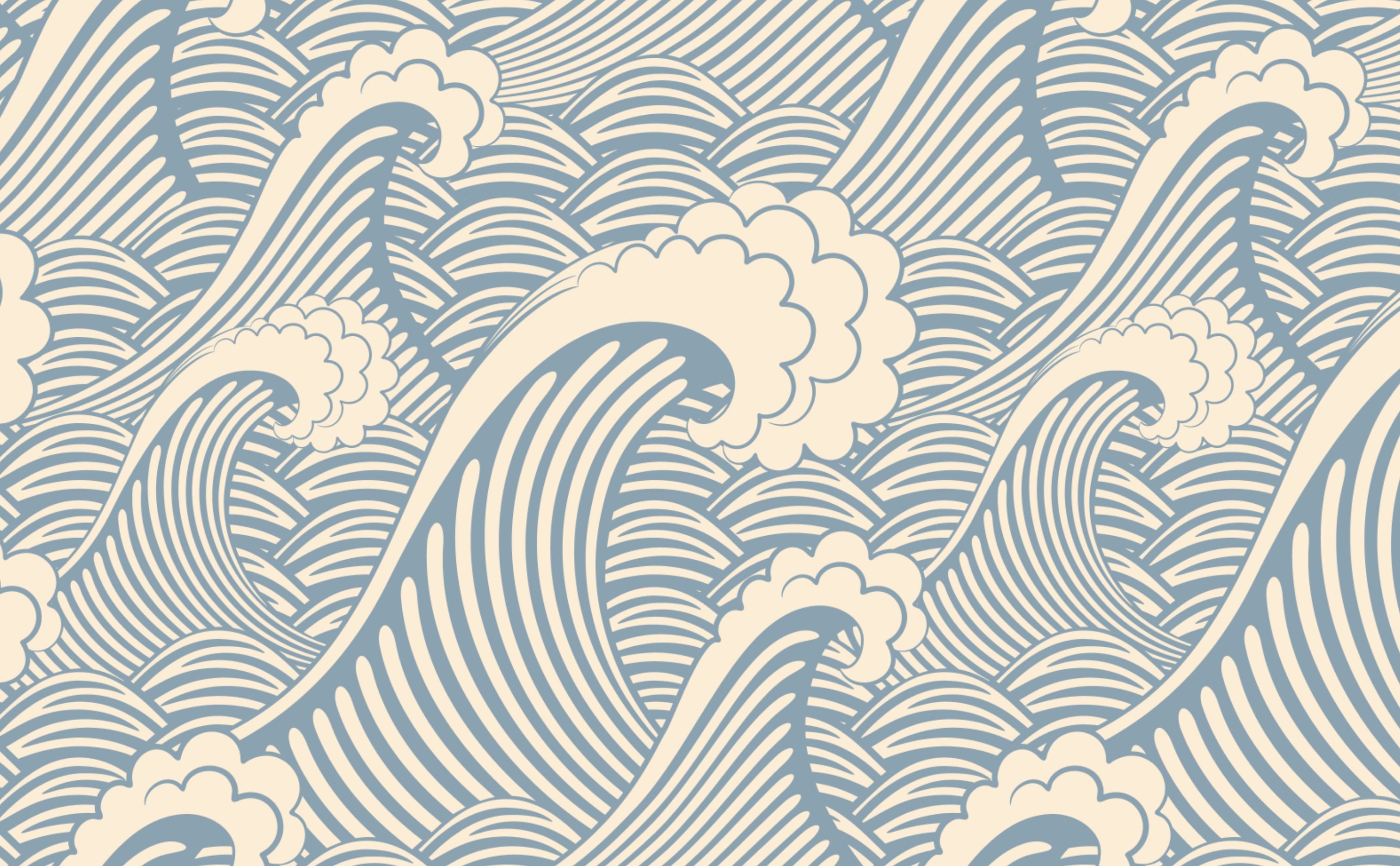 Nautical Waves Wallpaper for Walls. Waves of Chic