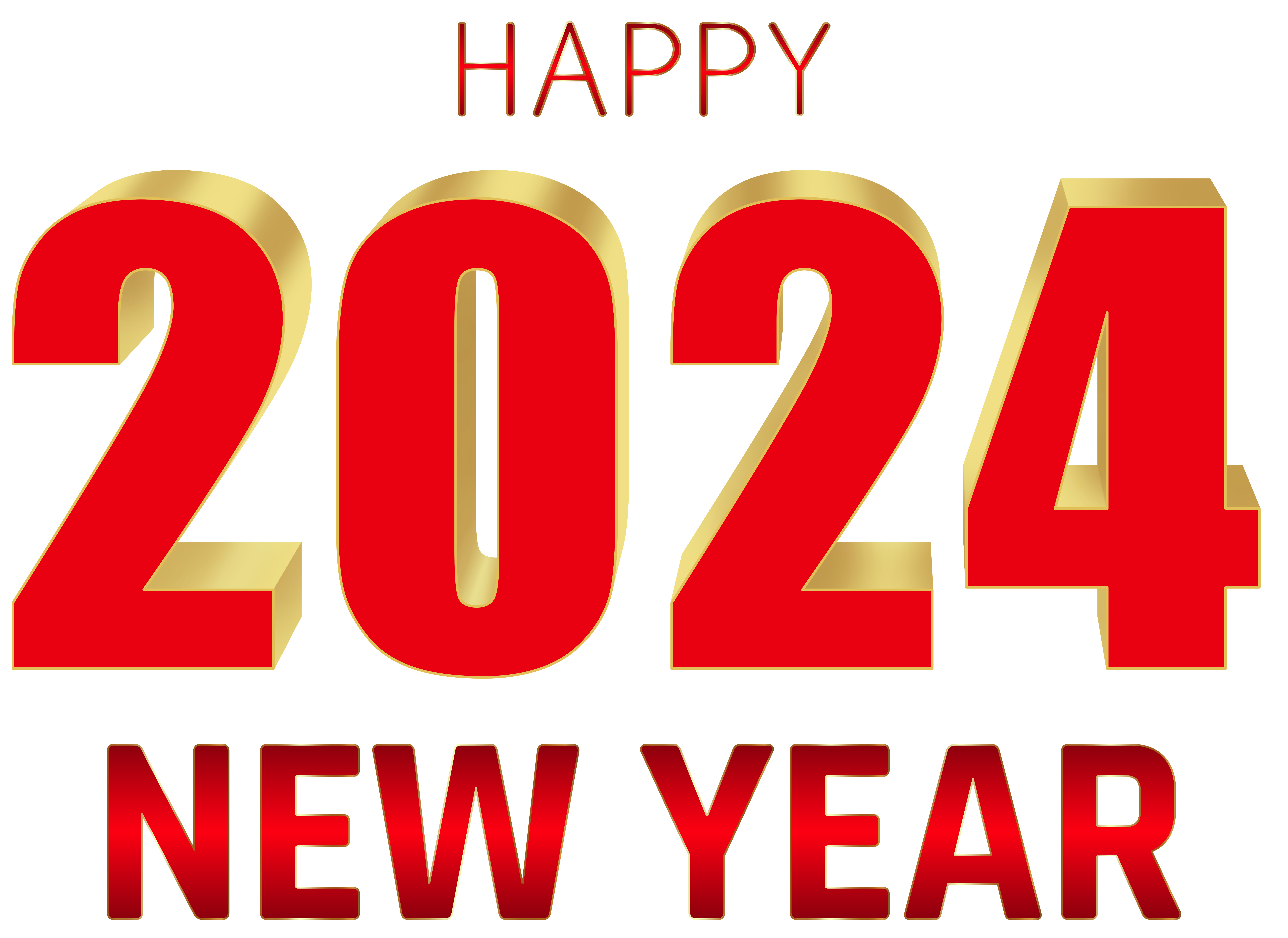 2024 Happy New Year PNG Clipart​-Quality Free Image and Transparent PNG Clipart