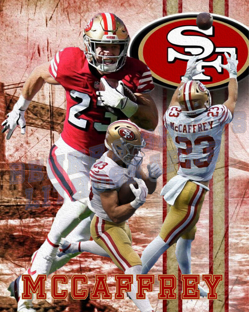 San Francisco 49ers Lithograph print of Christian McCaffrey 2022