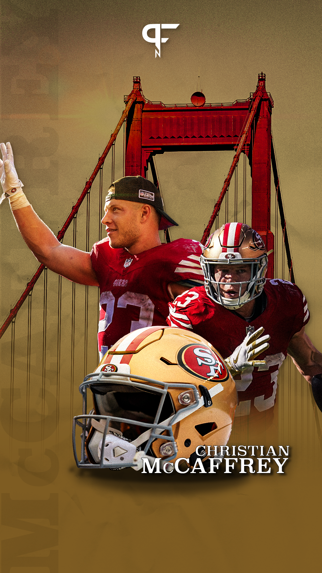 Mobile phone wallpaper of San Francisco 49ers RB Christian McCaffrey. San francisco 49ers logo, Christian mccaffrey, San francisco 49ers