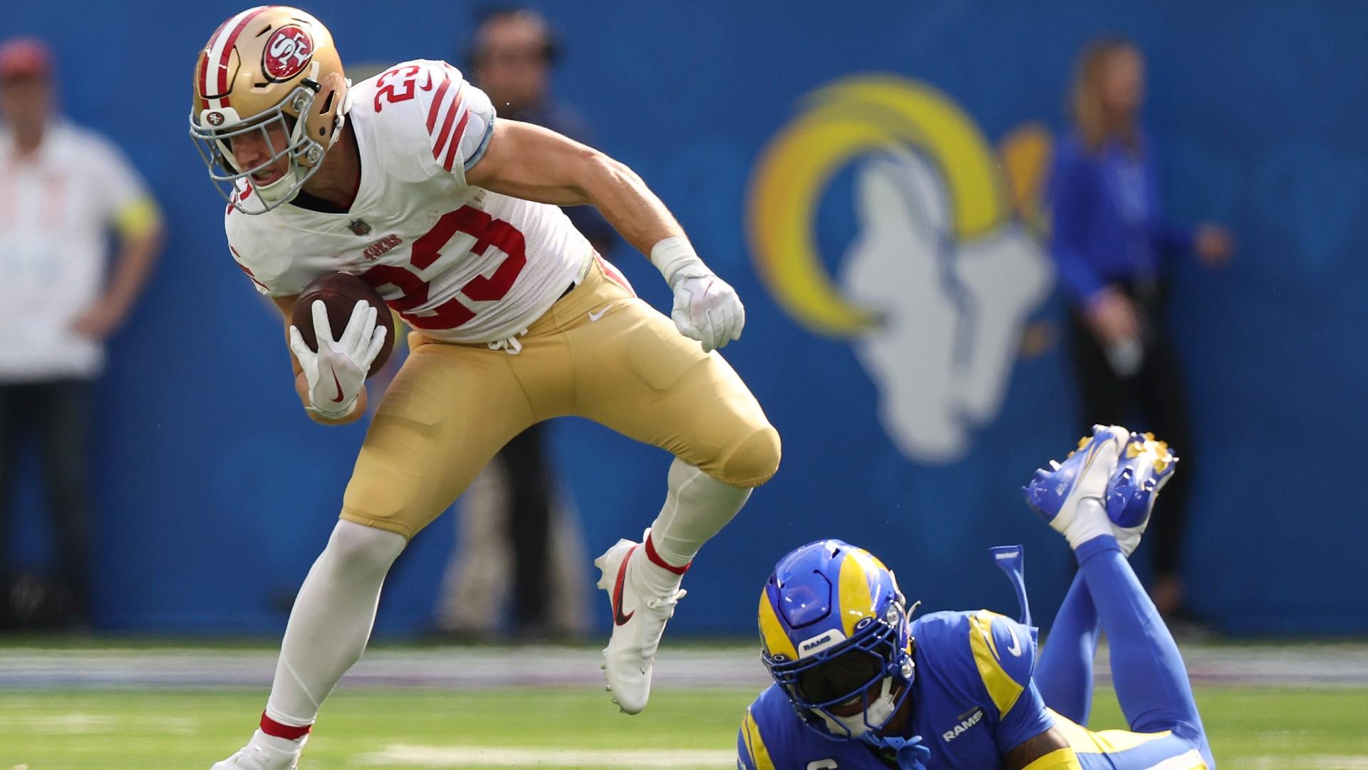 Christian McCaffrey scores first 49ers TD vs. Rams, but not in the way you'd expect