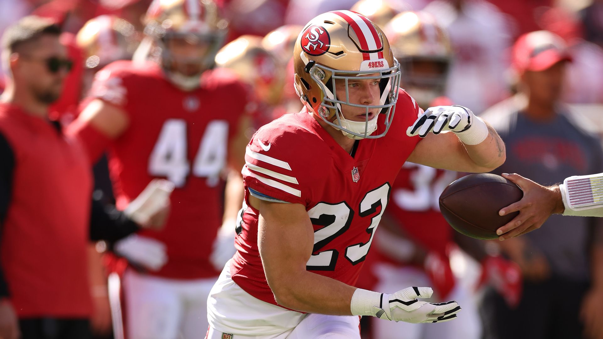 Christian McCaffrey makes Niners debut San Francisco
