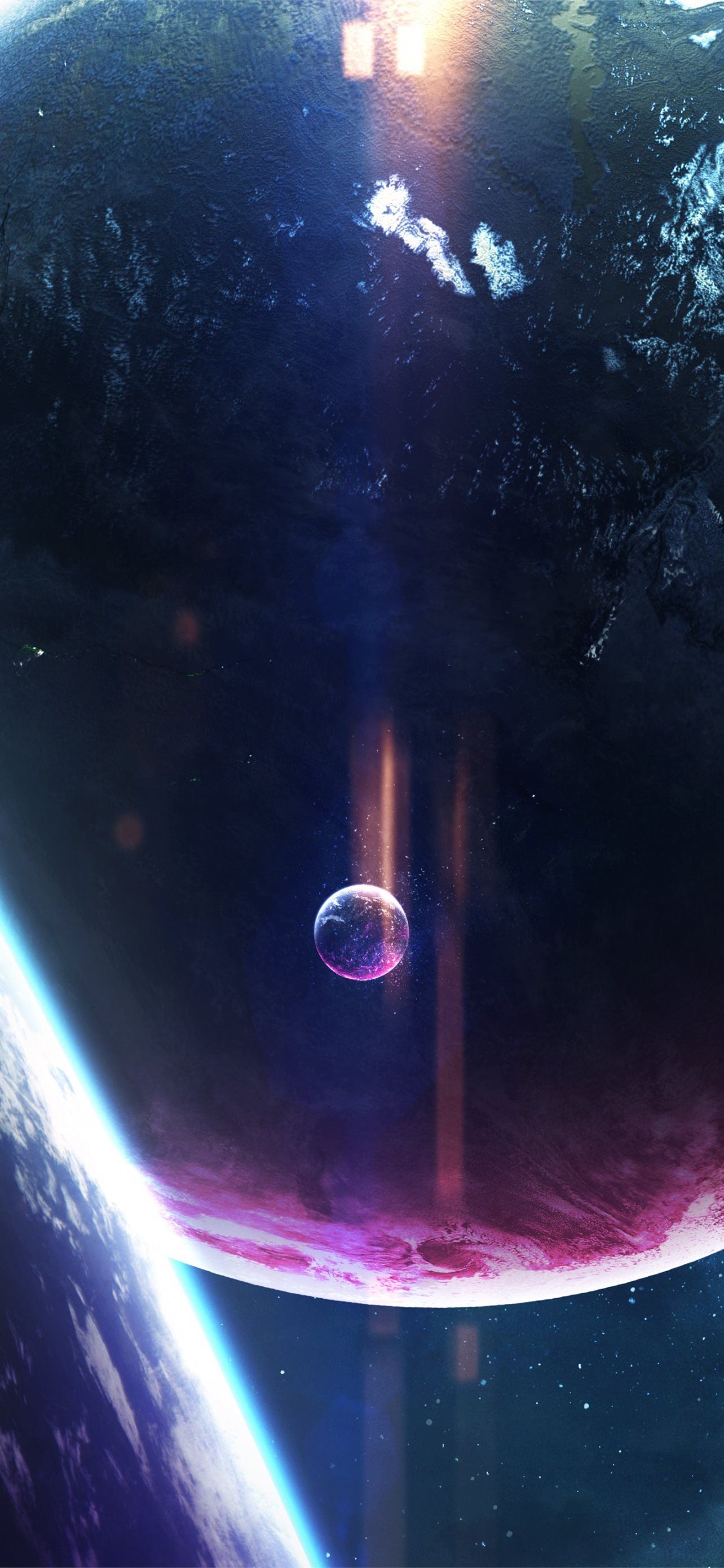 Fantasy space cosmos planets astronomy Samsung Gal. iPhone Wallpaper Free Download