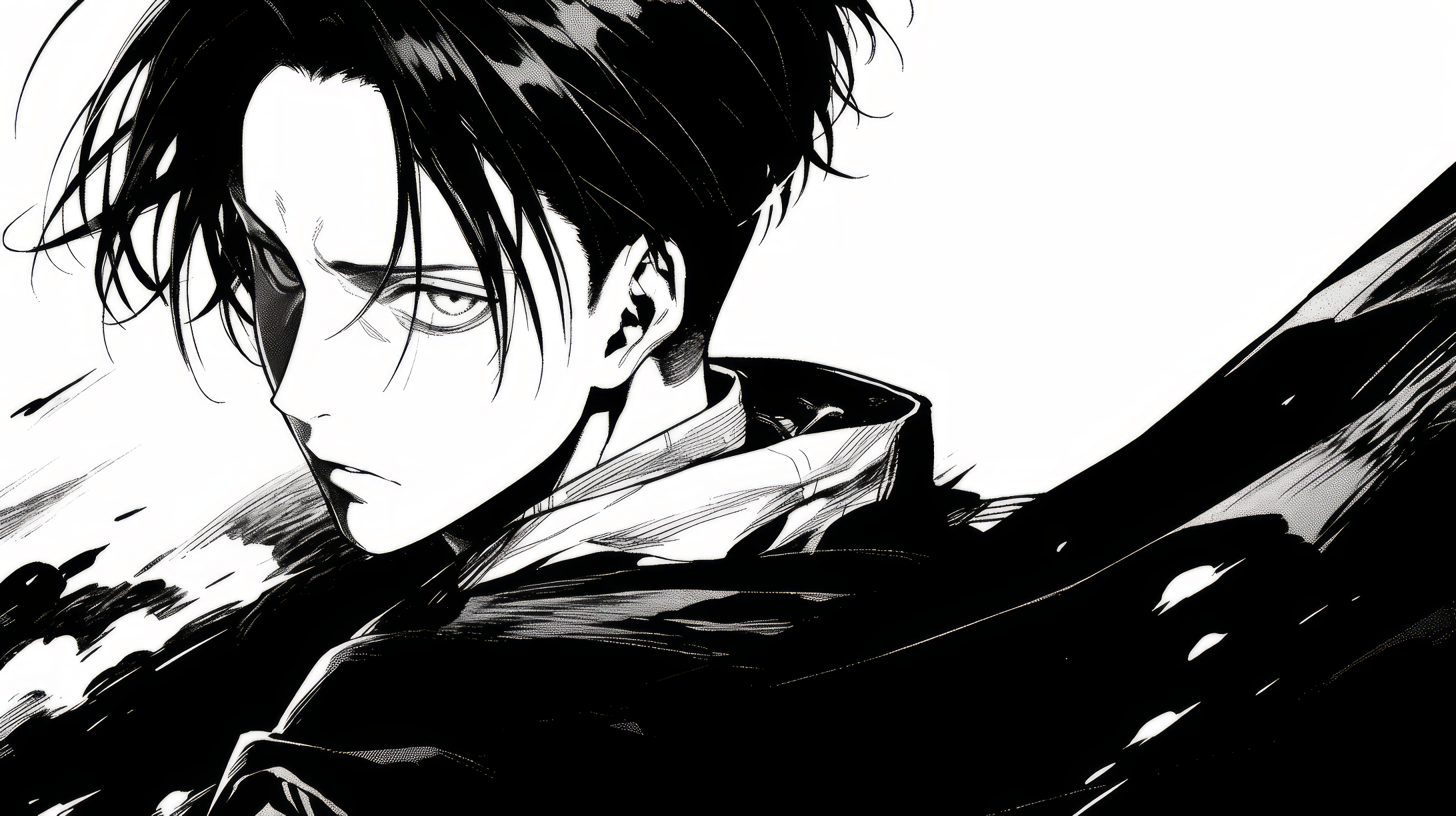 Levi Ackerman In Manga Style Wallpaper