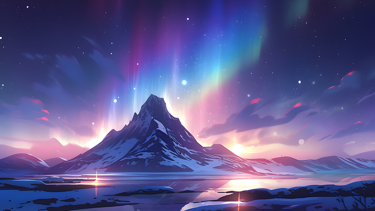 Northern Lights Mountain Desktop Wallpaper: Free 4K Downloads!