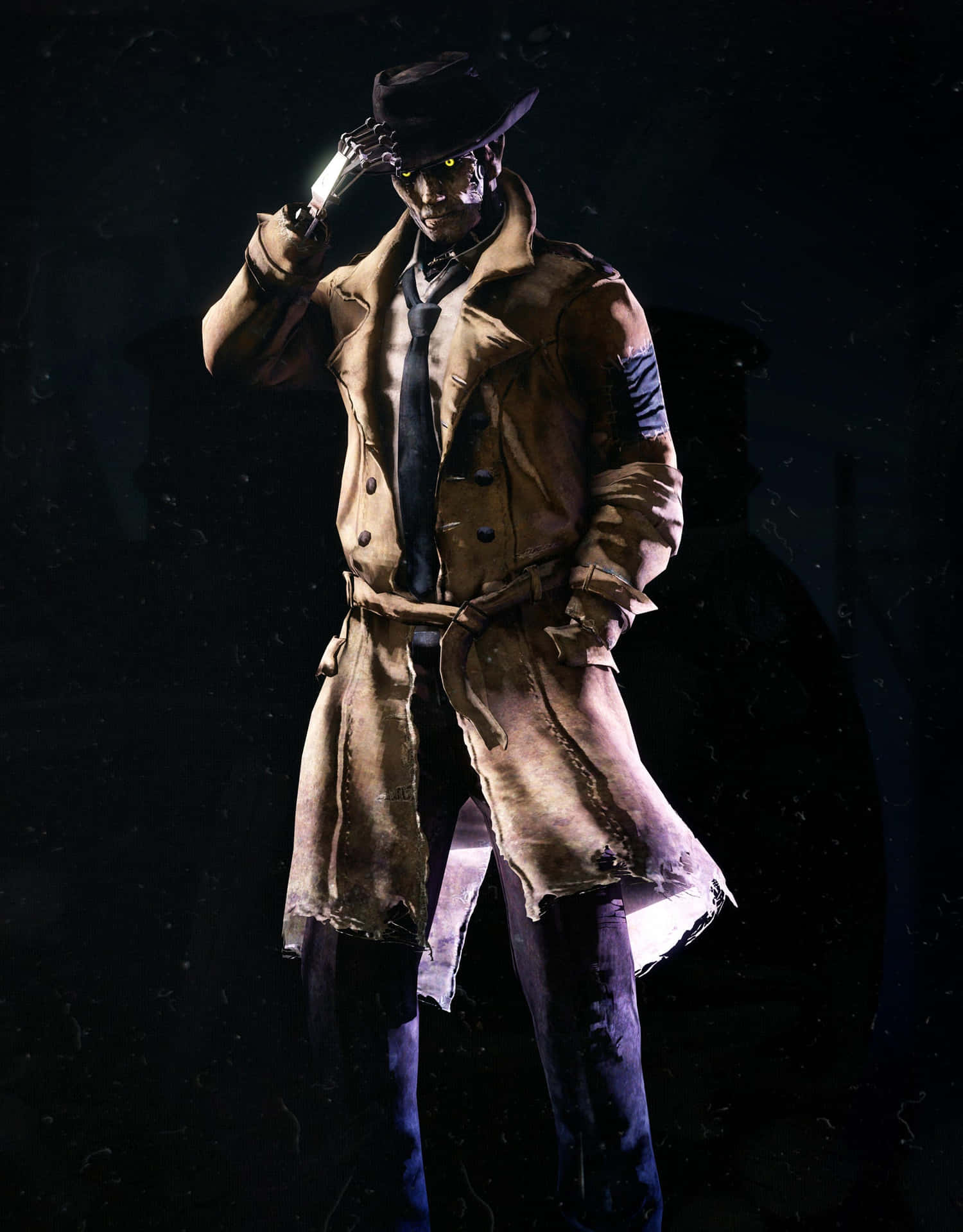 Download Detective Nick Valentine in a Mysterious World Wallpaper