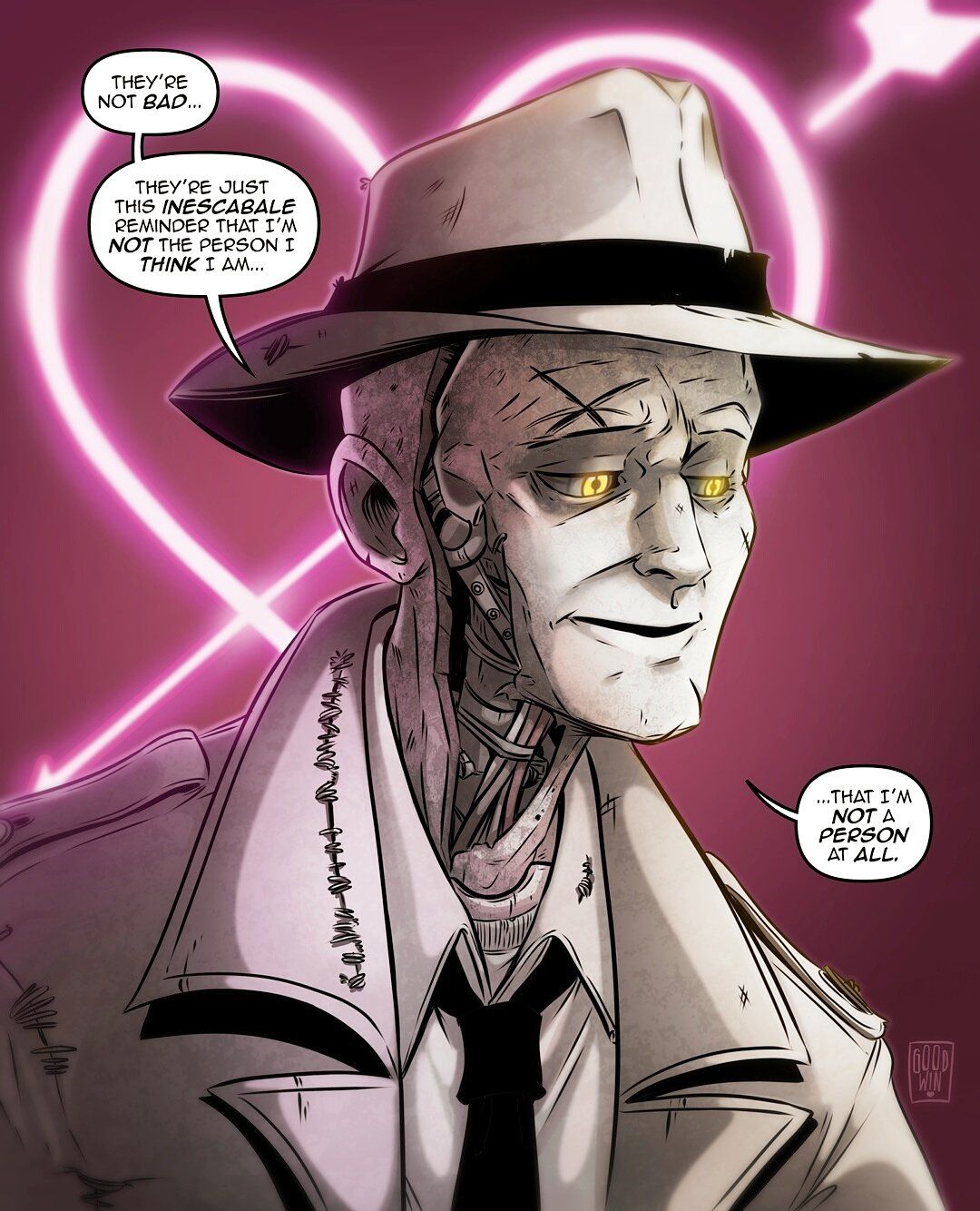 Some Nick Valentine By Mia Goodwin • R Fo4. Nick Valentine, Fallout 4 Nick Valentine, Fallout Art