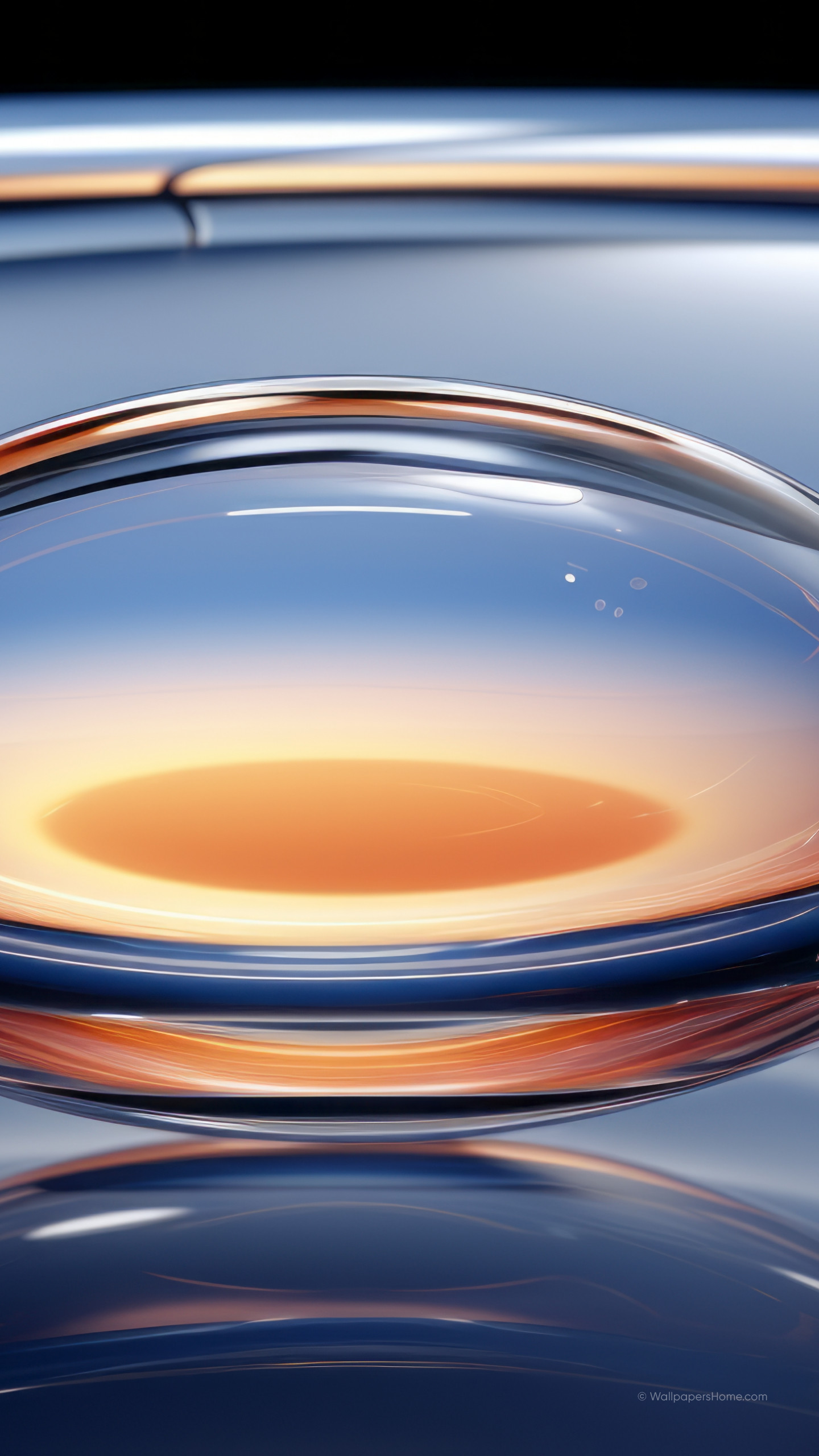 Wallpaper iPhone 15, abstract, glass, iOS 17, OS