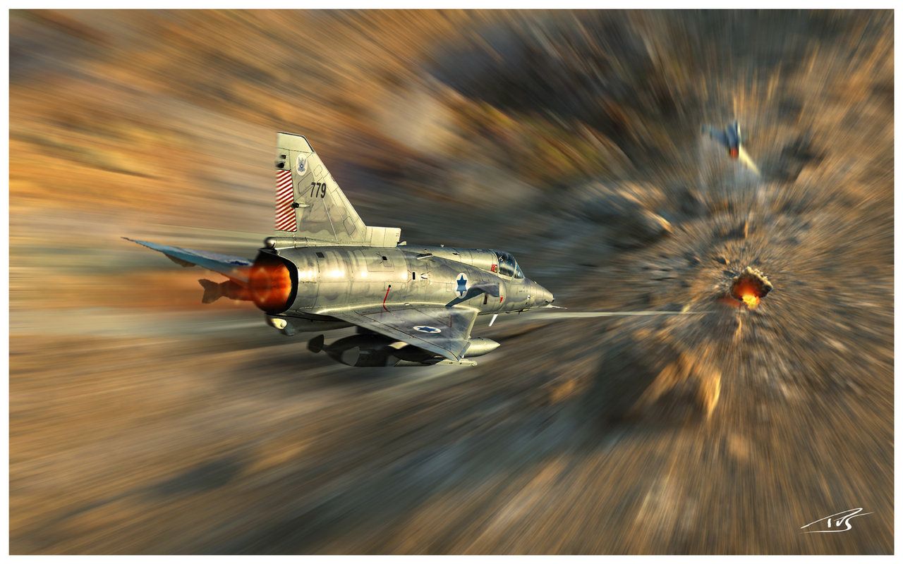 IAI Kfir attack. Aircraft art, Aviation art, Iai kfir