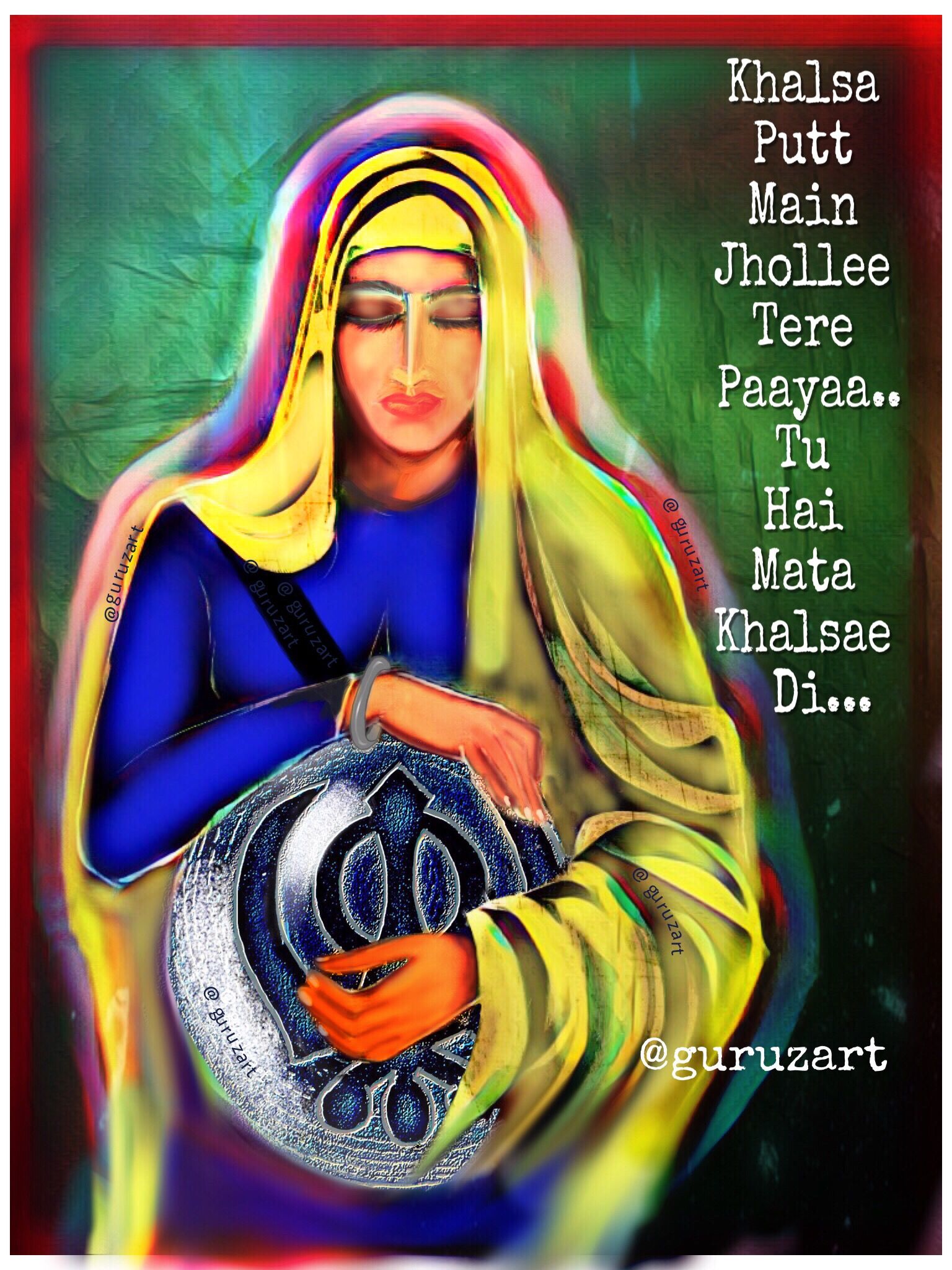 Mother Of Khalsa Mata Sahib Kaur Ji. Guru pics, Shri guru granth sahib, Guru gobind singh