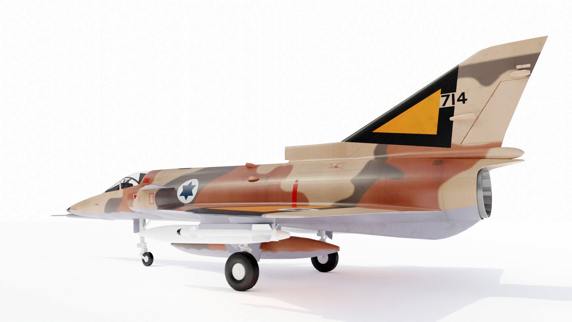 IAI Kfir Jet 3D Model $99 - .3Ds .blend .c4d .dae .fbx .lwo .ma .obj .max