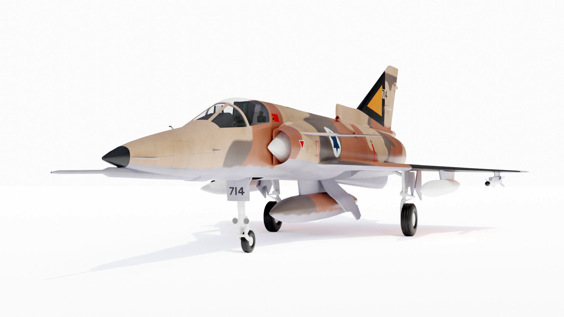 IAI Kfir Jet 3D Model $99 - .3Ds .blend .c4d .dae .fbx .lwo .ma .obj .max