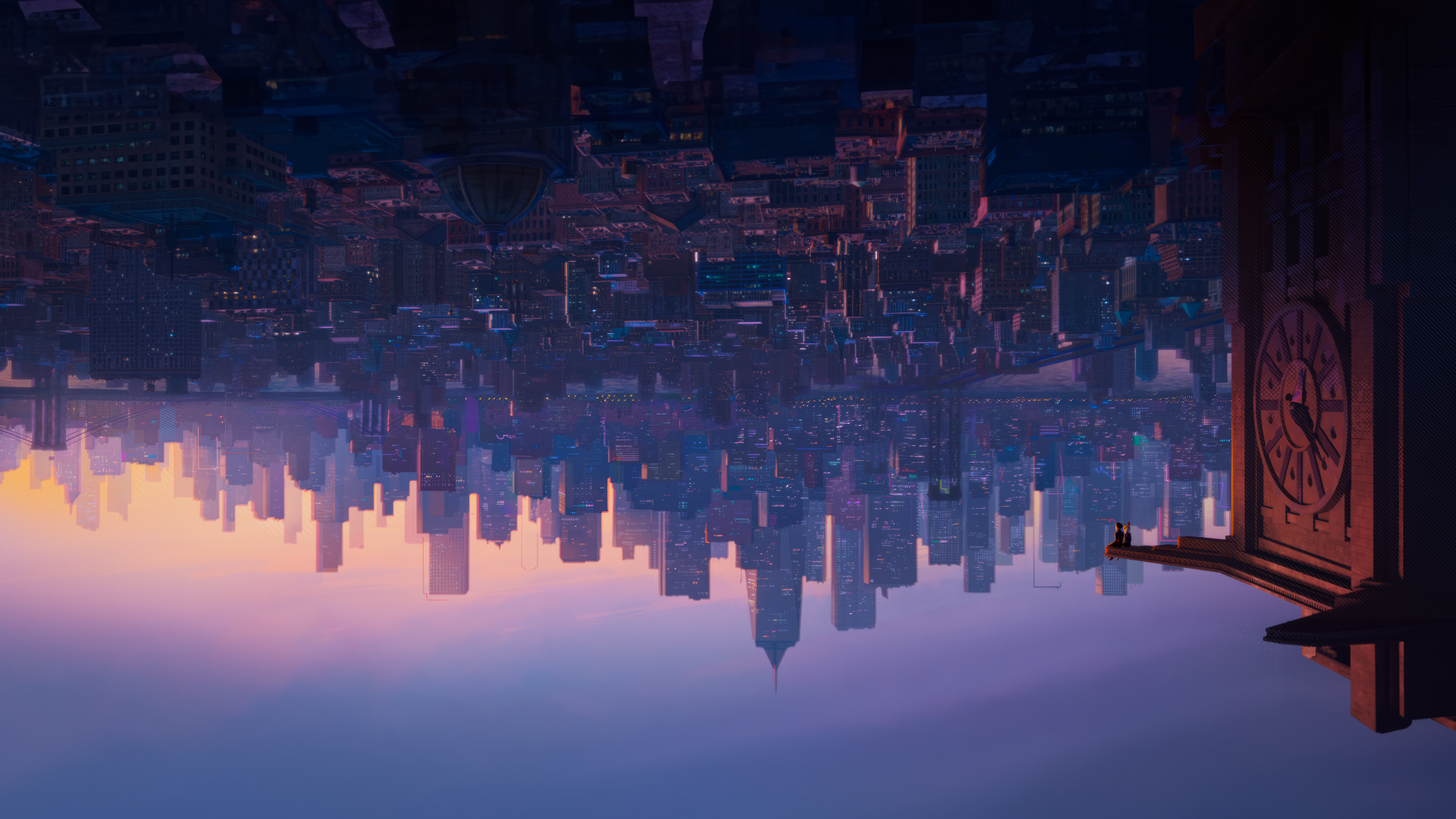 New spider man across the spider verse 16:9 wallpaper, extended and enhanced with AI