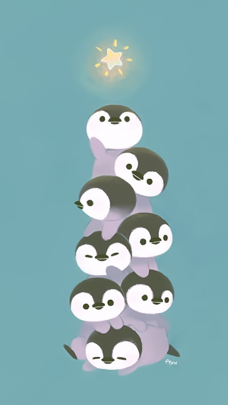 Dibujos kawaii. Christmas wallpaper ipad, Penguin wallpaper, Wallpaper iphone christmas