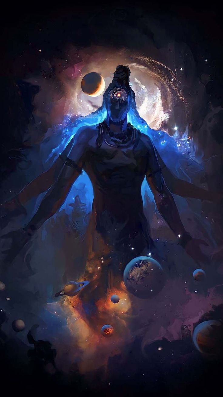 Shiva Space IPhone Wallpaper HD Wallpaper, iPhone Wallpaper. Lord shiva painting, Shiva art, God illustrations