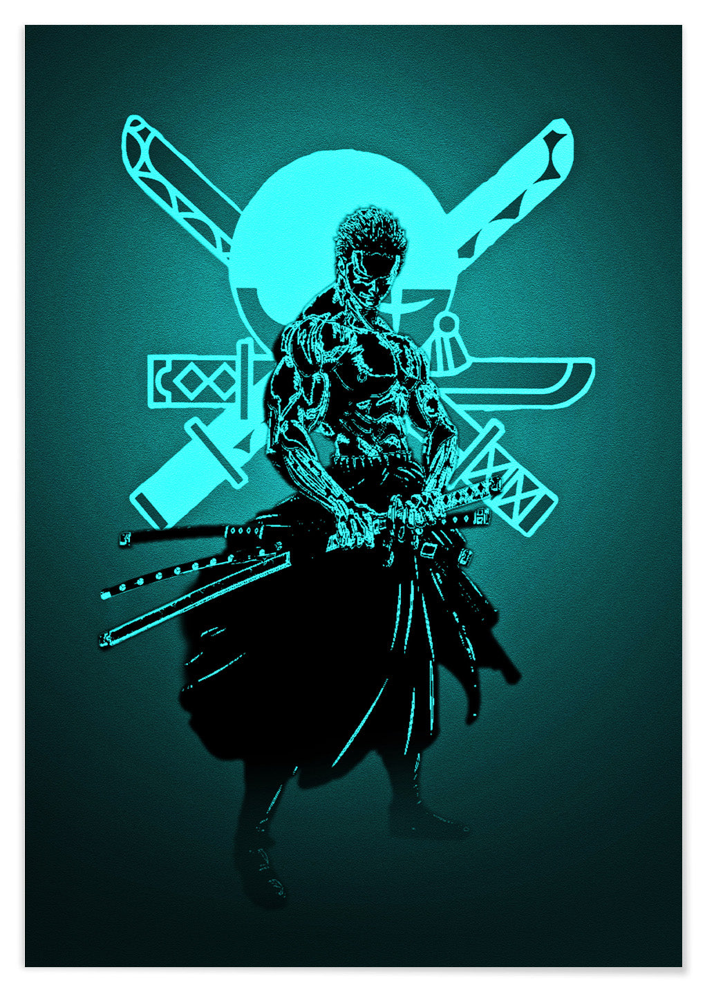 neon zoro - illustrations and artworks made