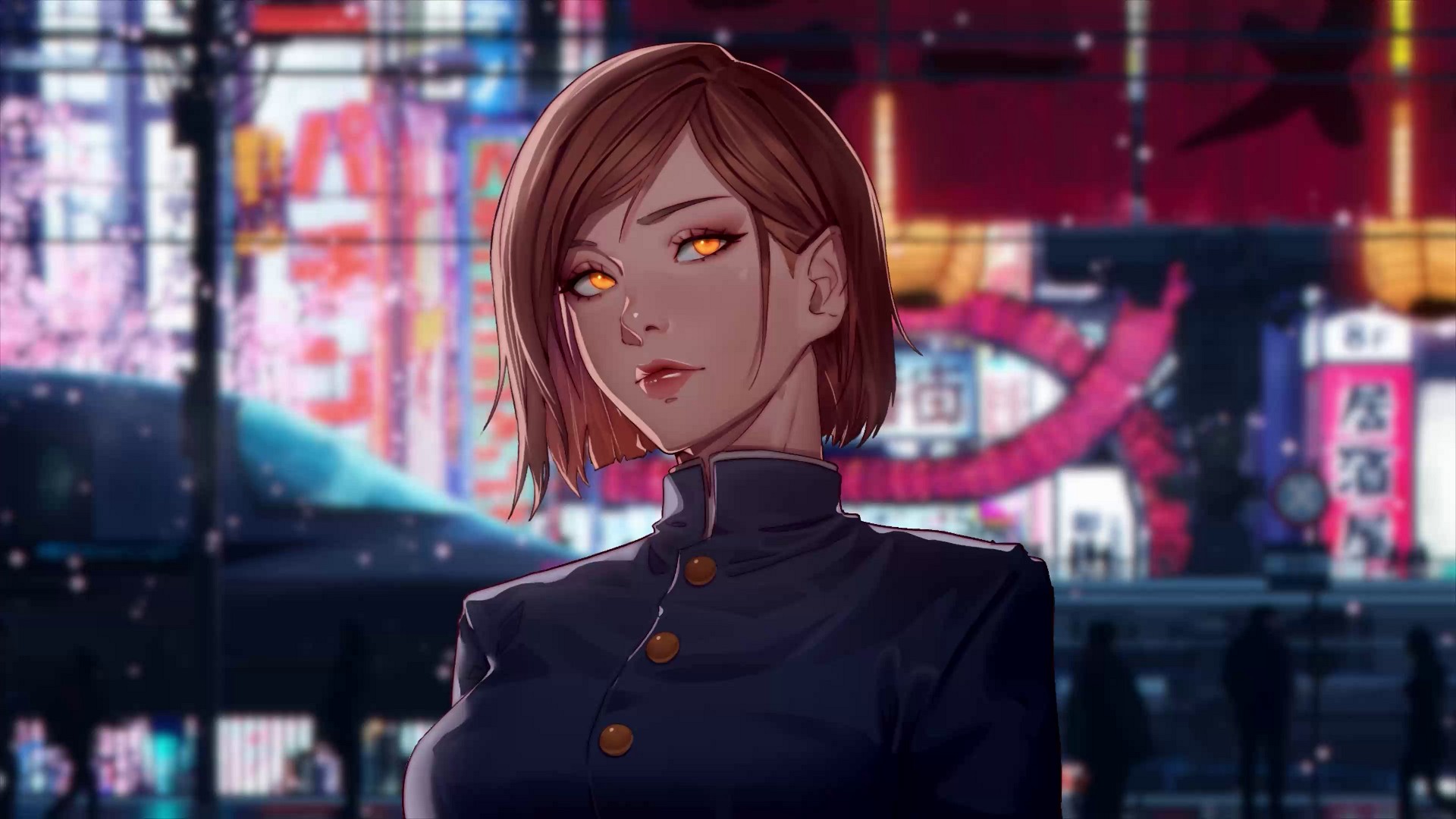 Nobara Kugisaki In The Street Jujutsu Kaisen Live Wallpaper