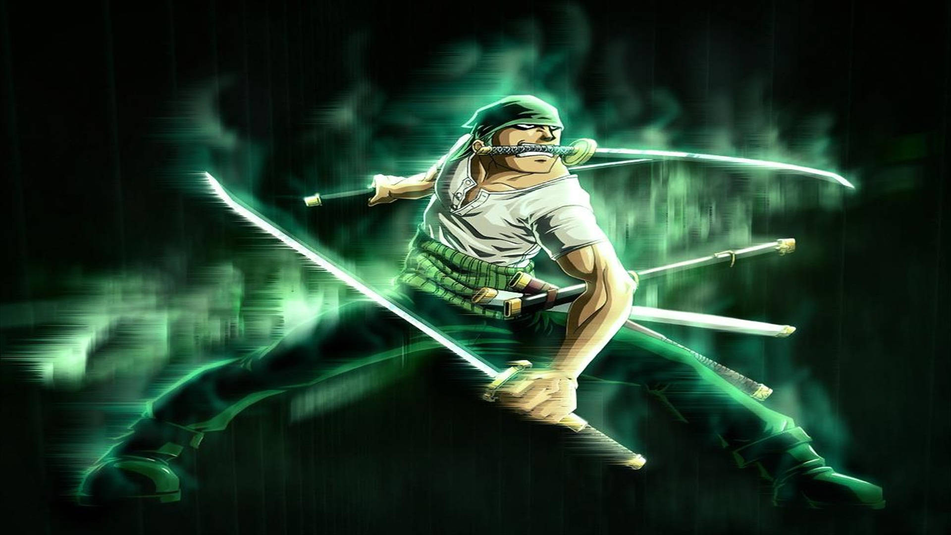 Download Roronoa Zoro Green Aura Wallpaper
