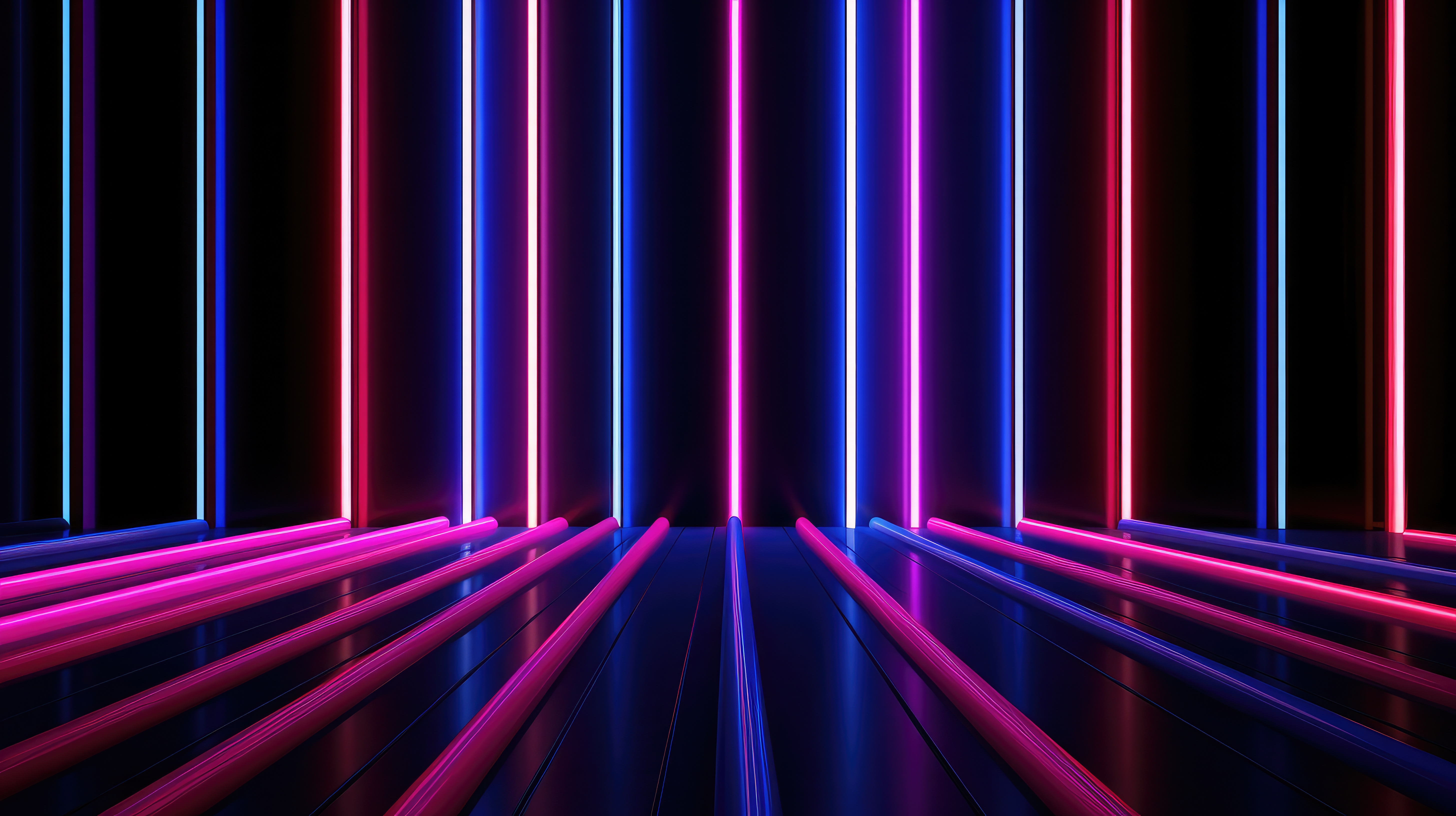 Neon Stripes Wallpaper Free