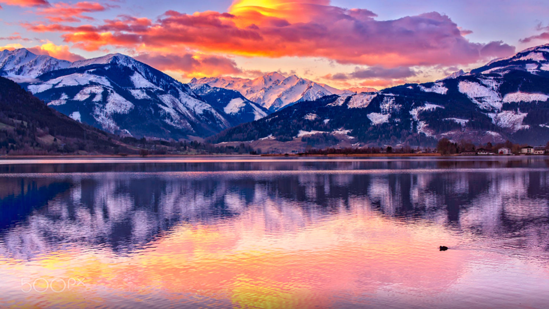 Sunrise On The Zell Am See Lake