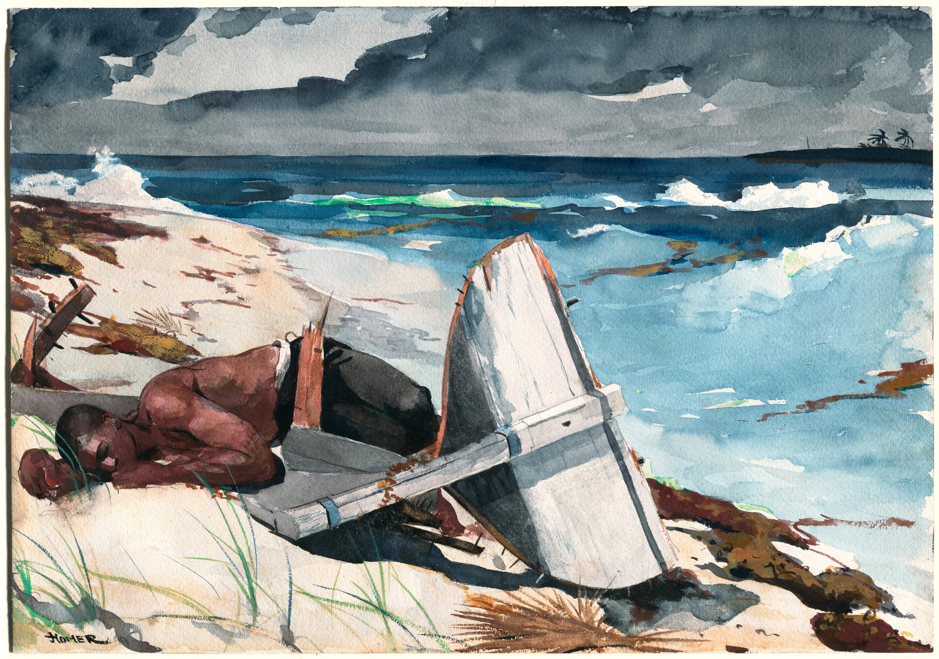 Winslow Homer Watercolor Reproductions. After the Hurricane, Bahamas, 1899. Fine Art Print