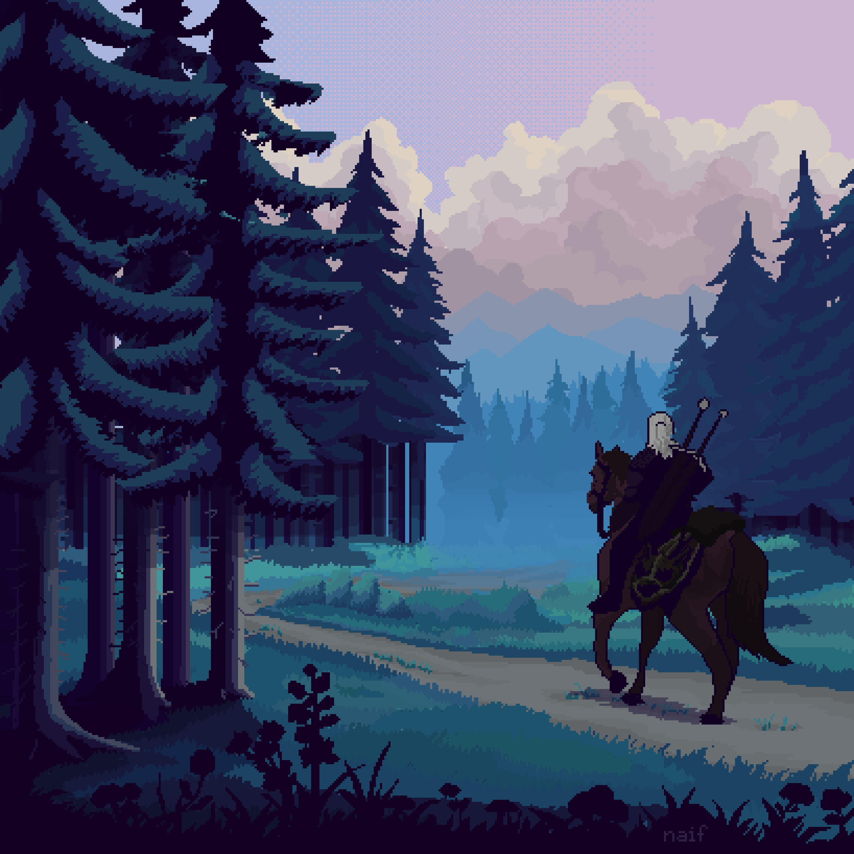 Witcher pixel art(by me)