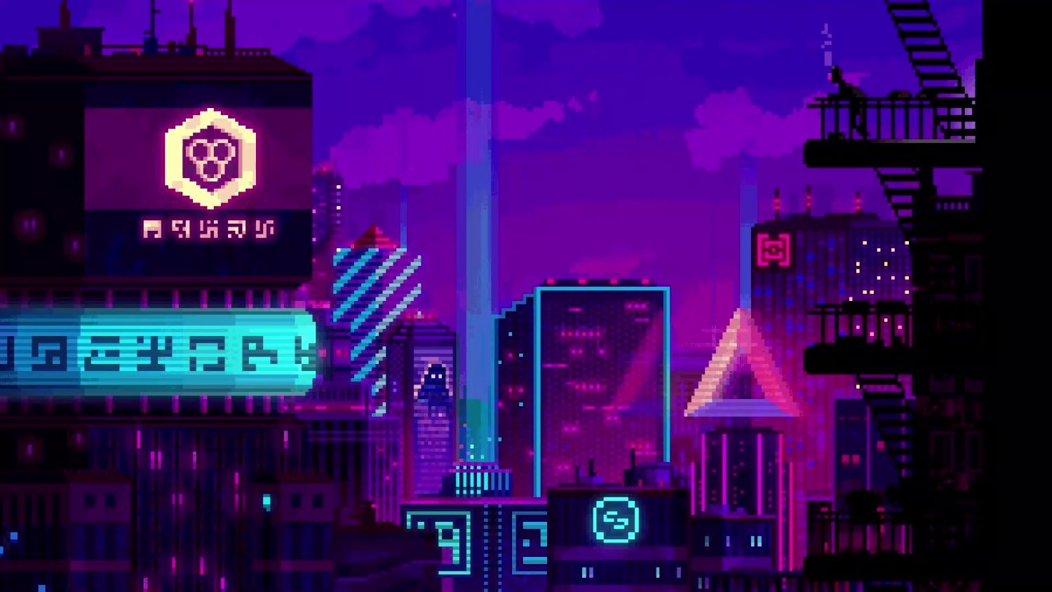 Night City 8 Bit Live Wallpaper