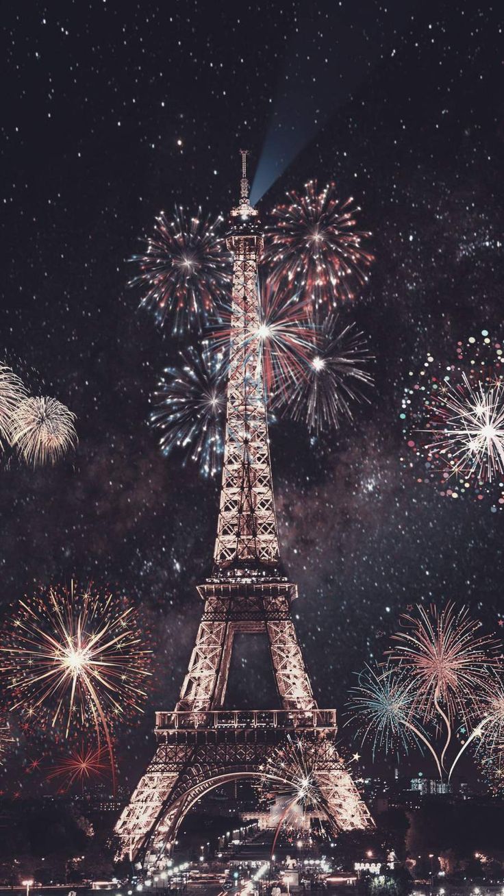 Paris New Year iPhone Wallpaper Delight