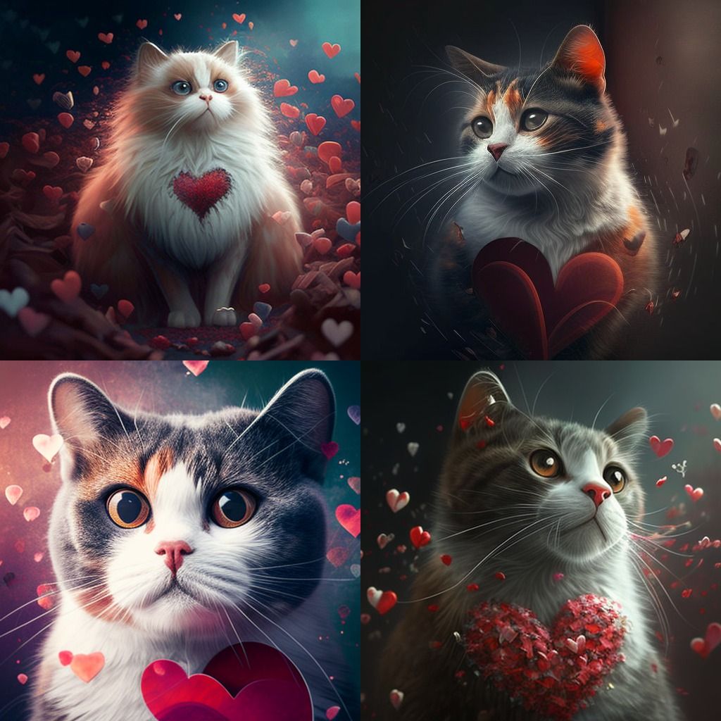 Saint Valentine Day. Cat In Love. Cat love, Cats, Heart wallpaper