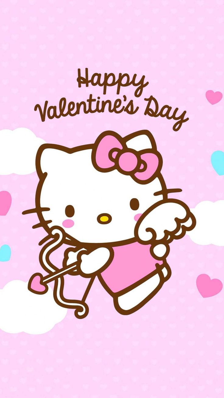 Hello Kitty Valentines Wallpaper. Valentines wallpaper, Cat valentine, Hello kitty