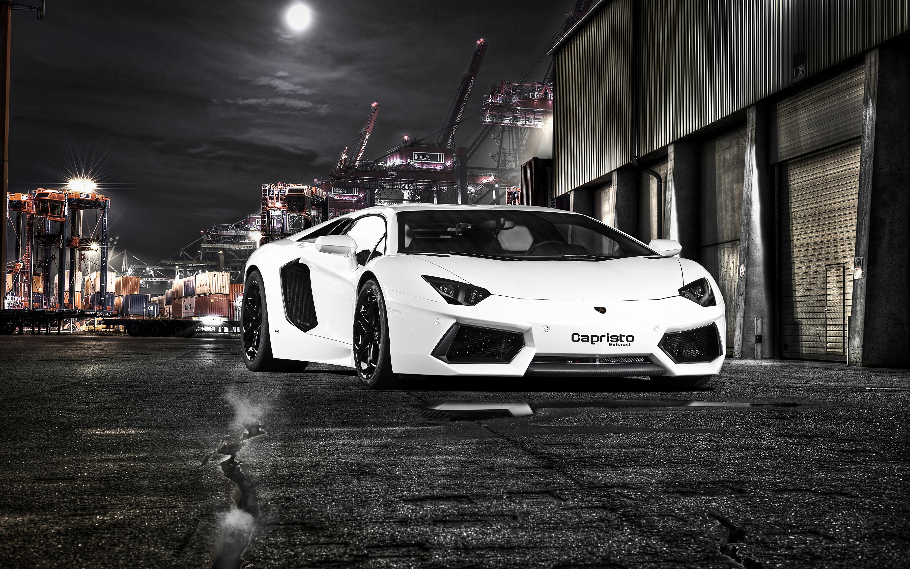 Photos Lamborghini 2012 Aventador LP700 4 Luxury White 3840x2400
