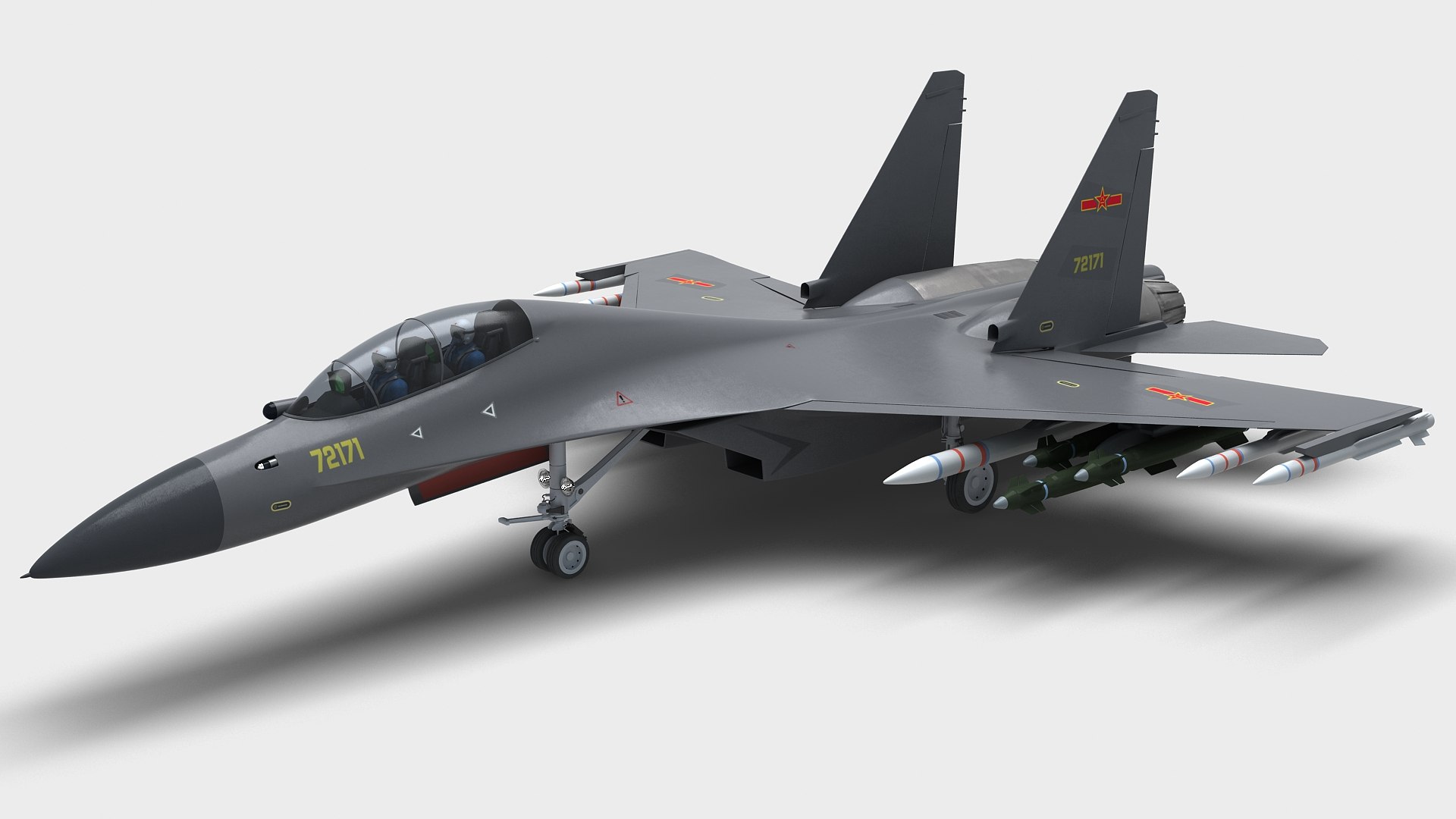 3D Model China J 16 Multirole Fighter