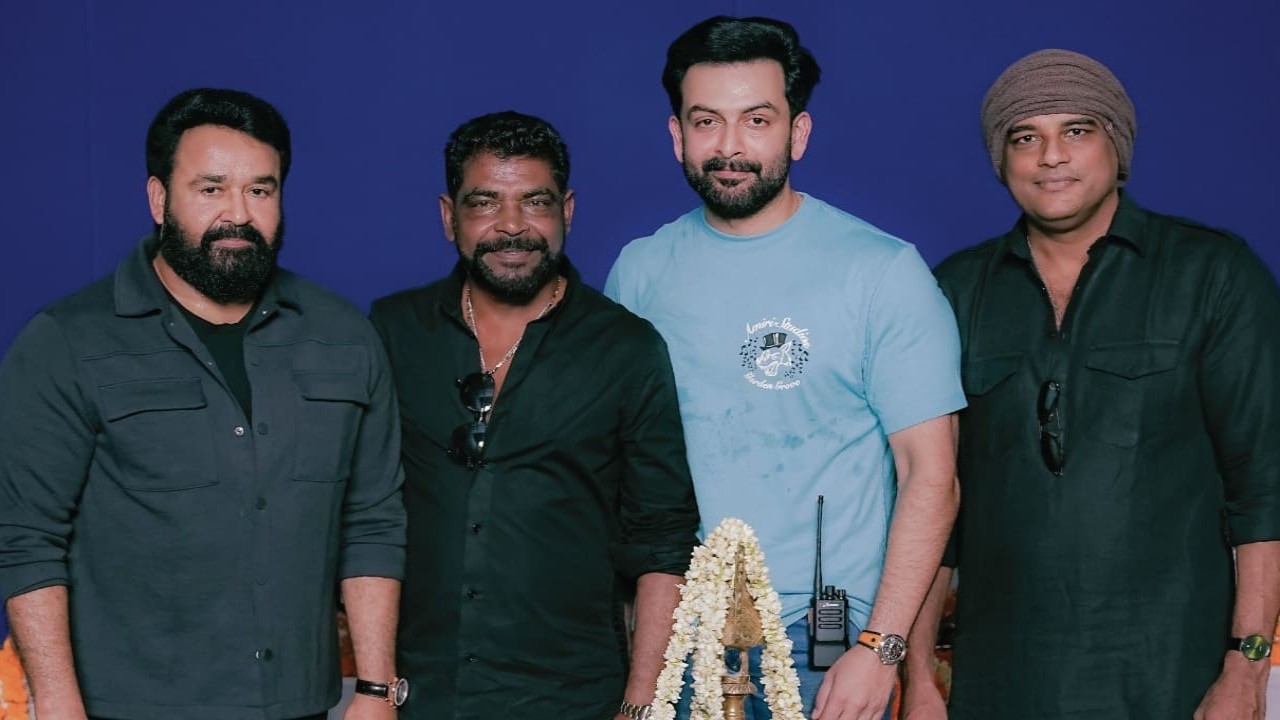 Prithviraj and Mohanlal's L2: Empuraan pooja photo OUT; Filming to begin today