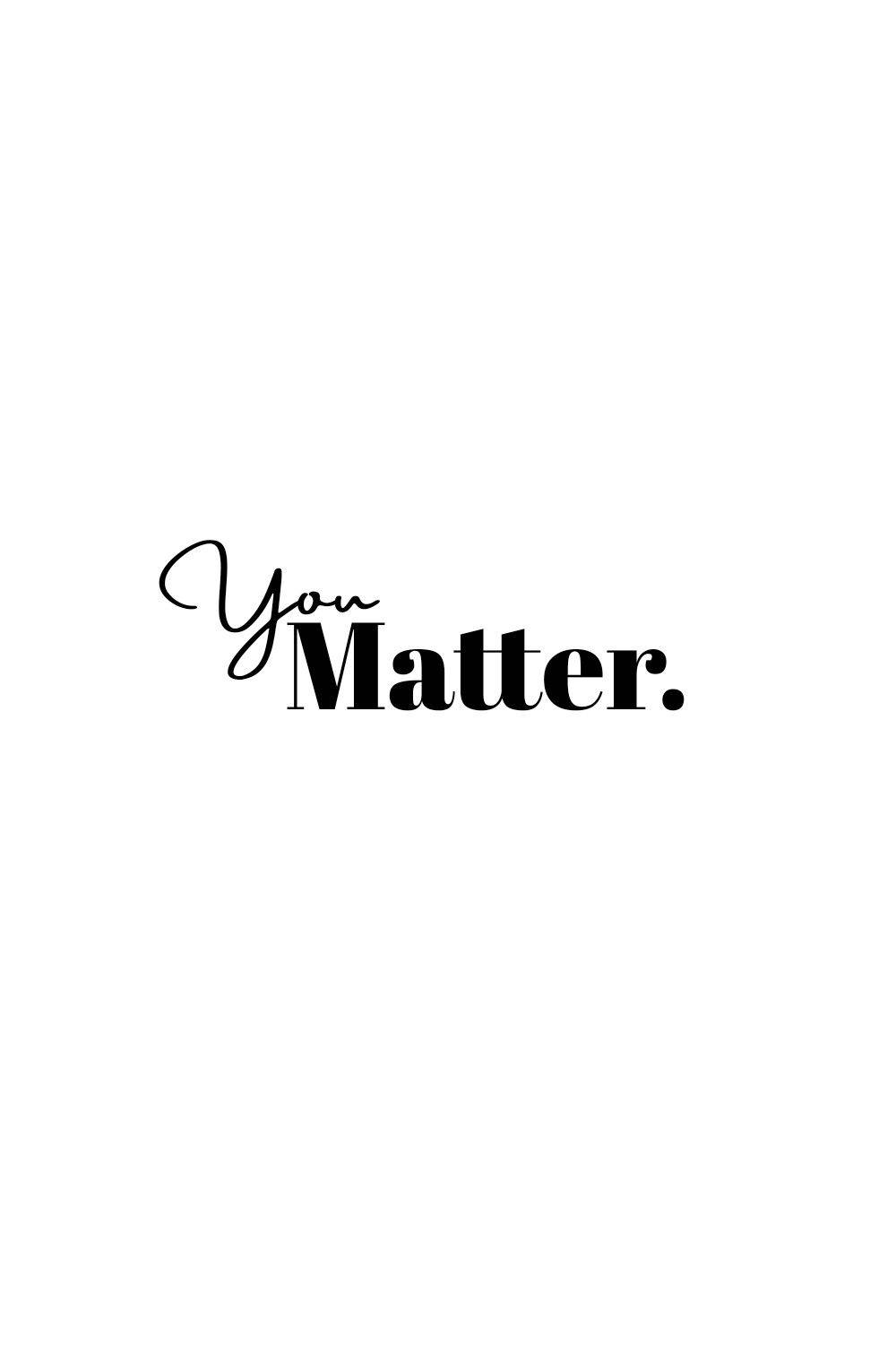 Download You Matter Typography Plain White Wallpaper