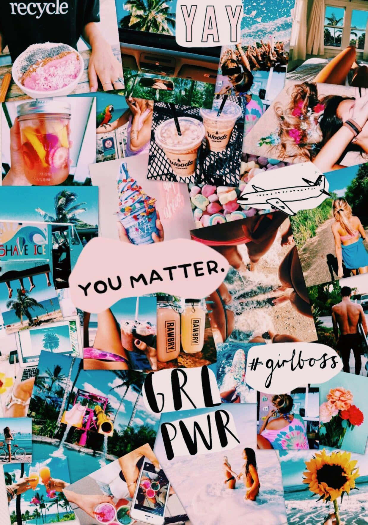 Download A Collage Of Photo With The Words You Matter Girl Power Wallpaper