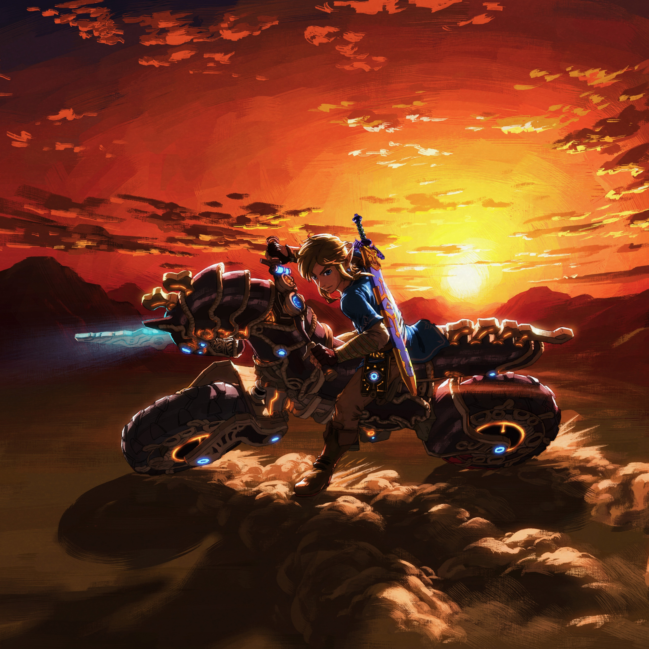 Download wallpaper 2248x2248 the legend of zelda: breath of the wild, master cycle zero, bike, ipad air, ipad air 2, ipad 3, ipad 4, ipad mini 2, ipad mini 3, 2248x2248 HD background, 1770