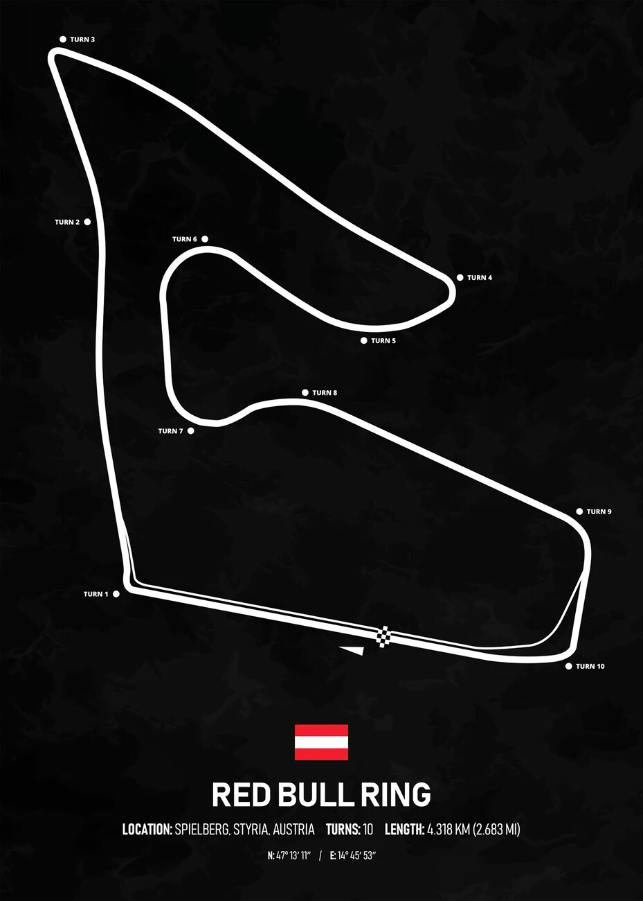 Wall Art Print Red Bull Ring Texture. Gifts & Merchandise