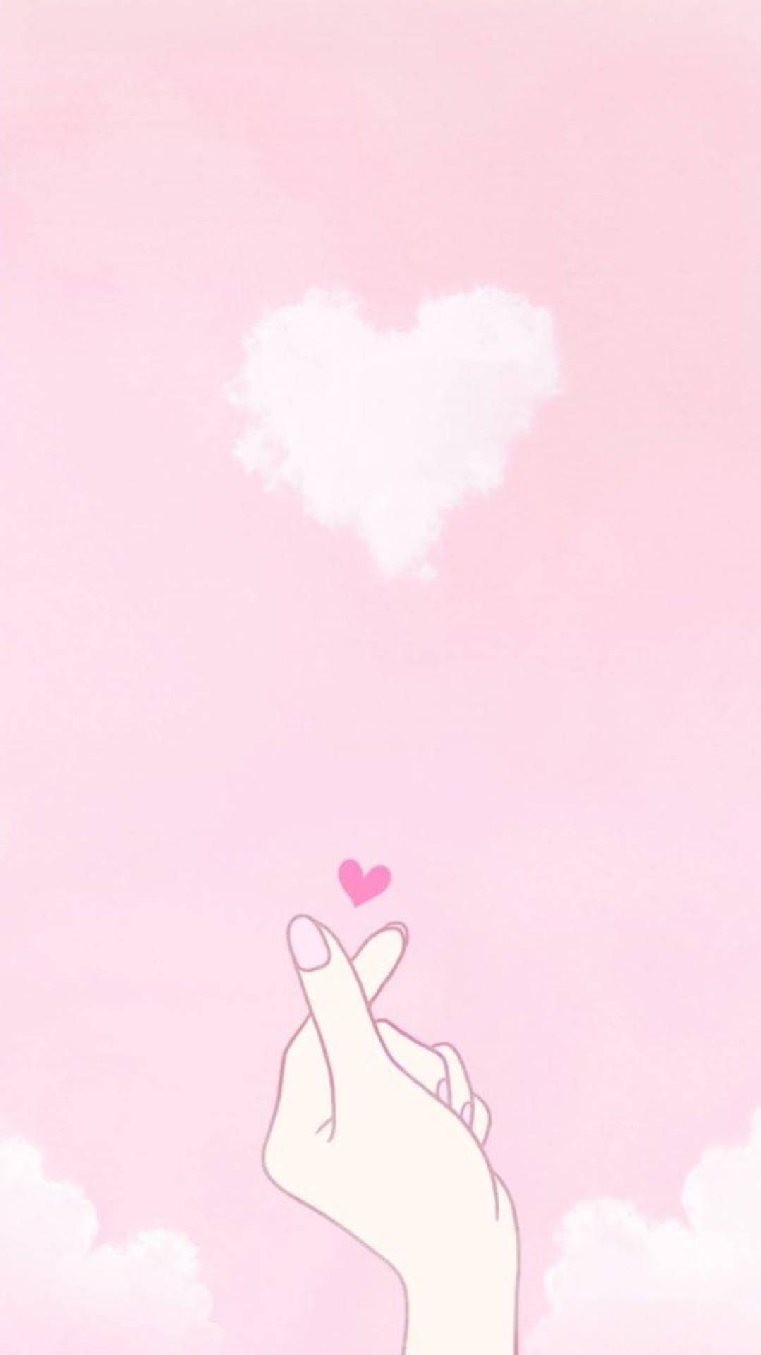 Download Korean Finger Heart Drawing Wallpaper