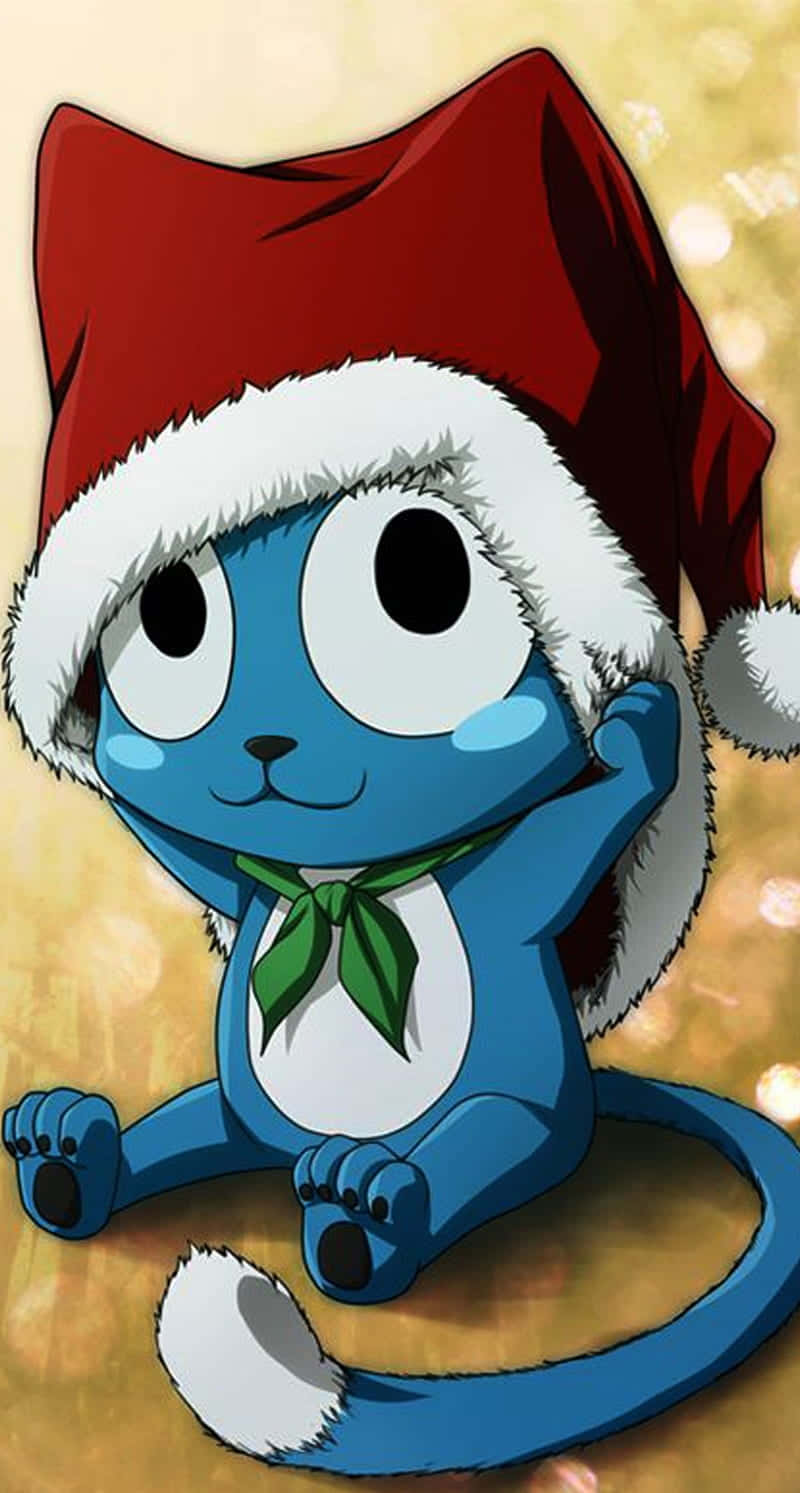 Download A smiling Happy from Fairy Tail flying high Wallpaper