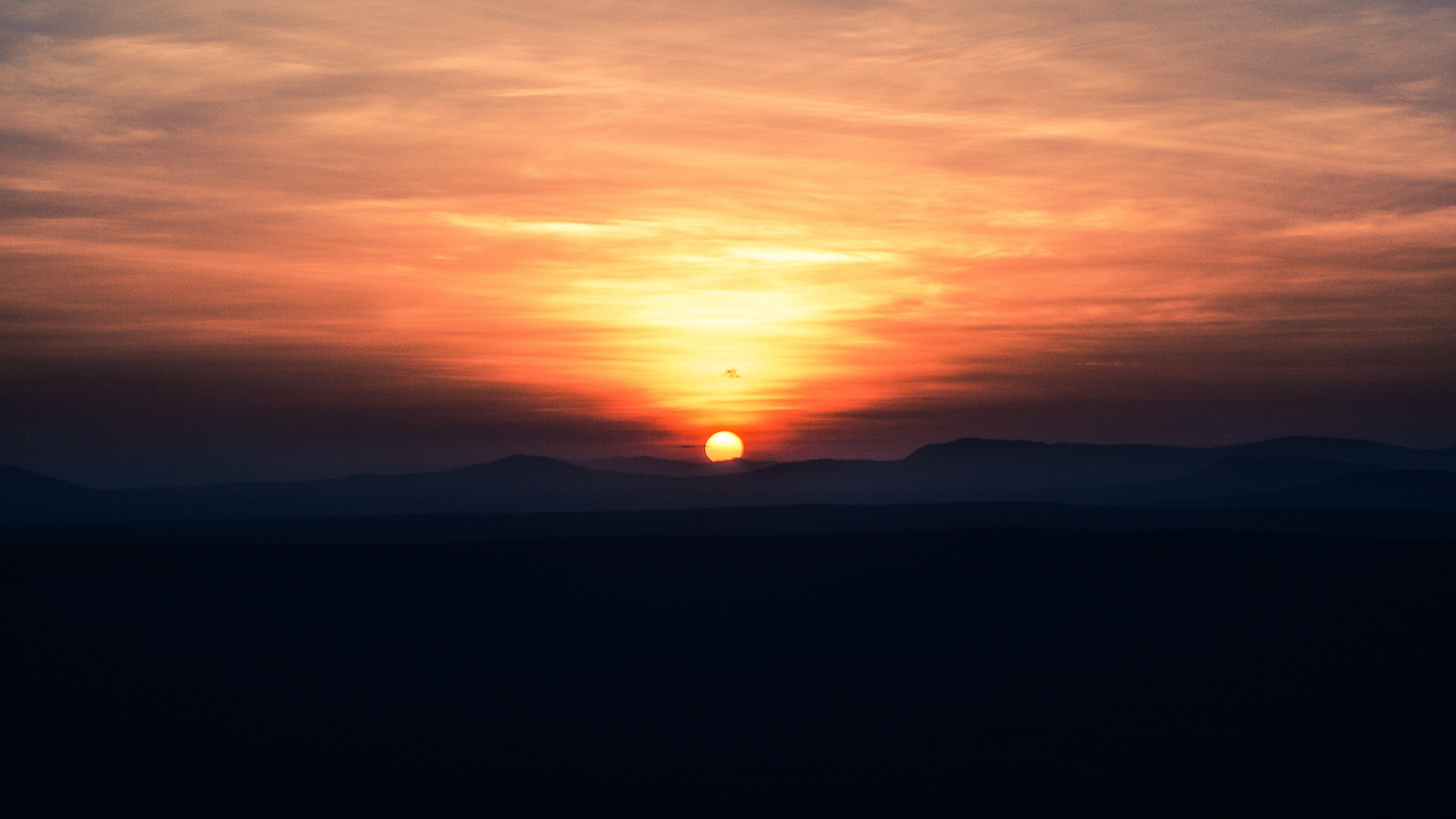 8K Sunset Wallpaper