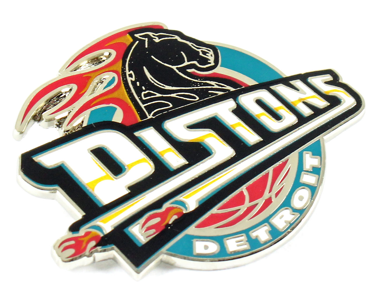 Detroit Pistons Vintage Retro Logo Pin