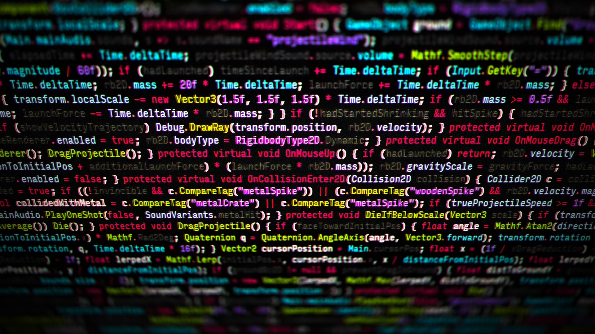code, programming, programming language, syntax highlighting, depth of field, tilt shift, chromatic aberration, blurred, technology, computerx1080 Wallpaper