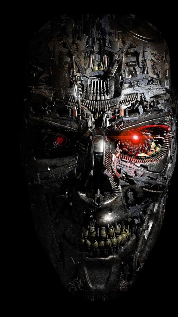Terminator Wallpaper 8. Terminator, Robot wallpaper, Skull wallpaper