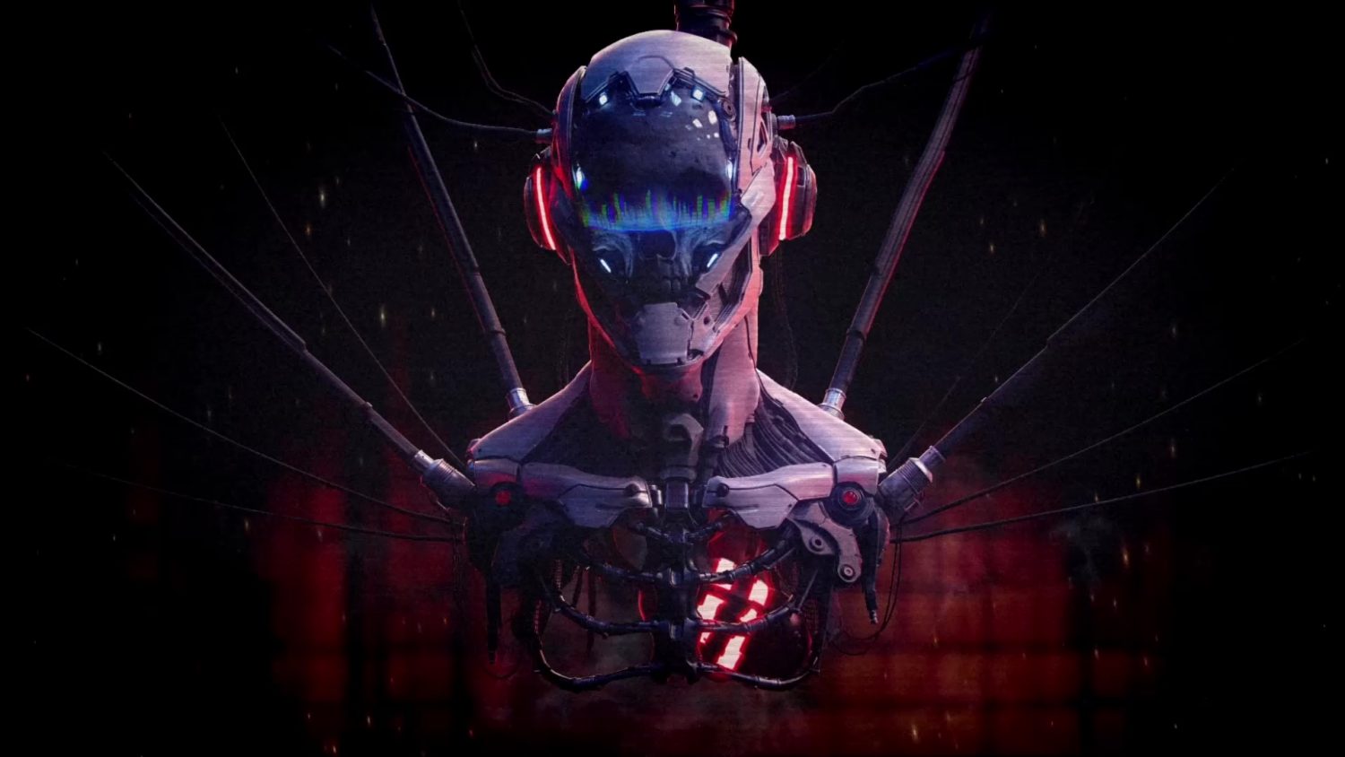 Robot Skull Audio Cyberpunk Live Wallpaper