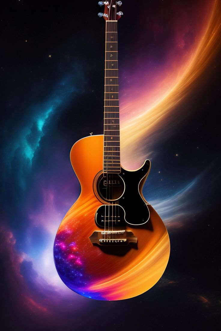 Beautiful wallpaper of guitar. Beautiful wallpaper, Art image, Digital art