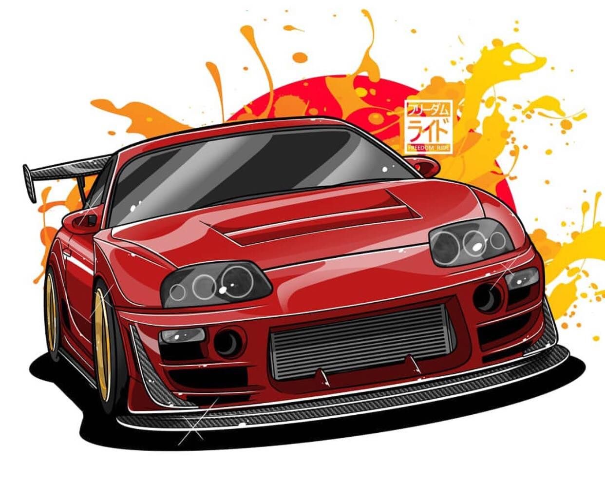 cartoon Supra. Supra, Car art, Jdm