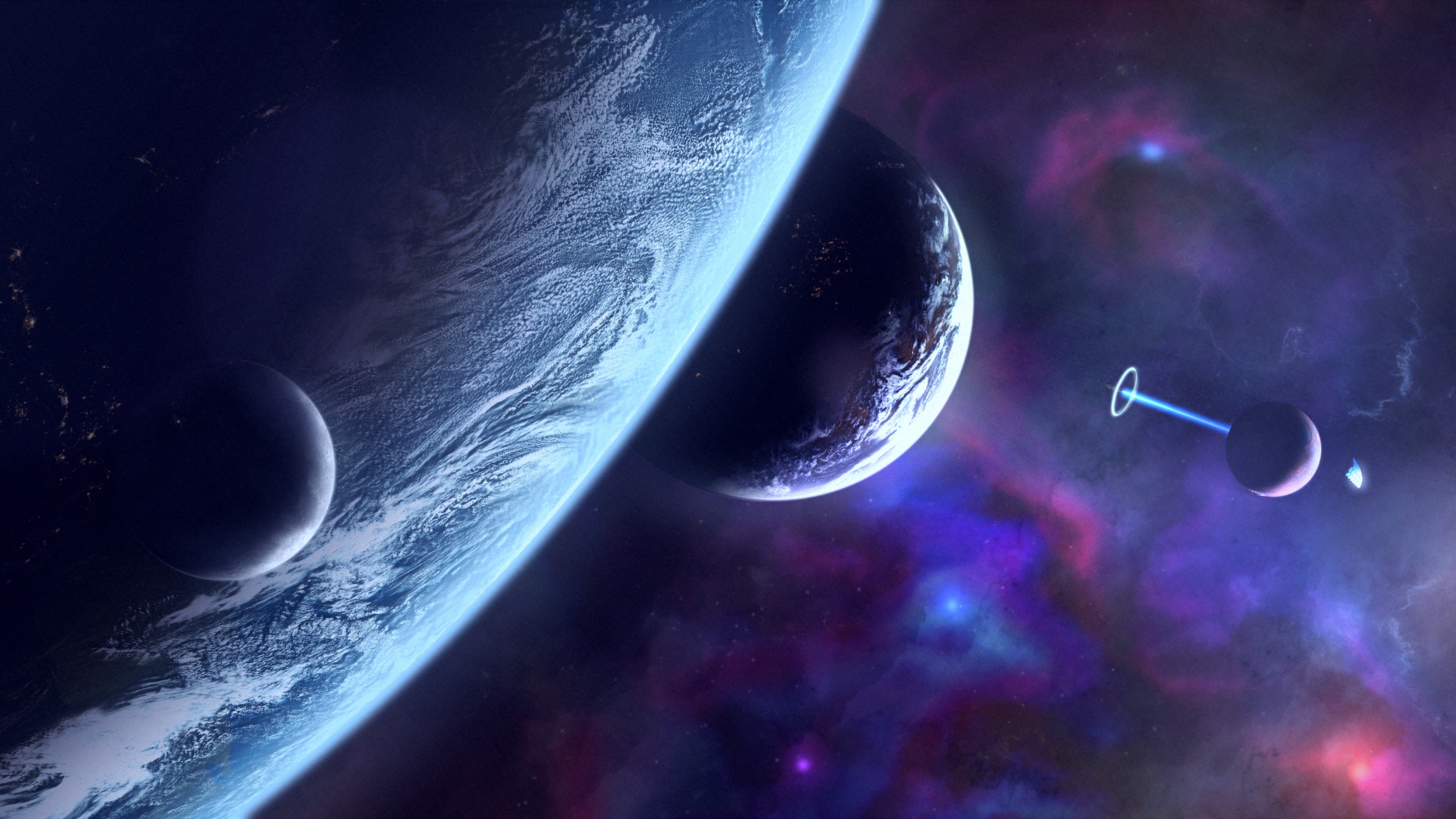 Download wallpaper 7680x4320 space, planet, dance, cosmos clouds, art 8k wallpaper, 7680x4320 8k background, 26166