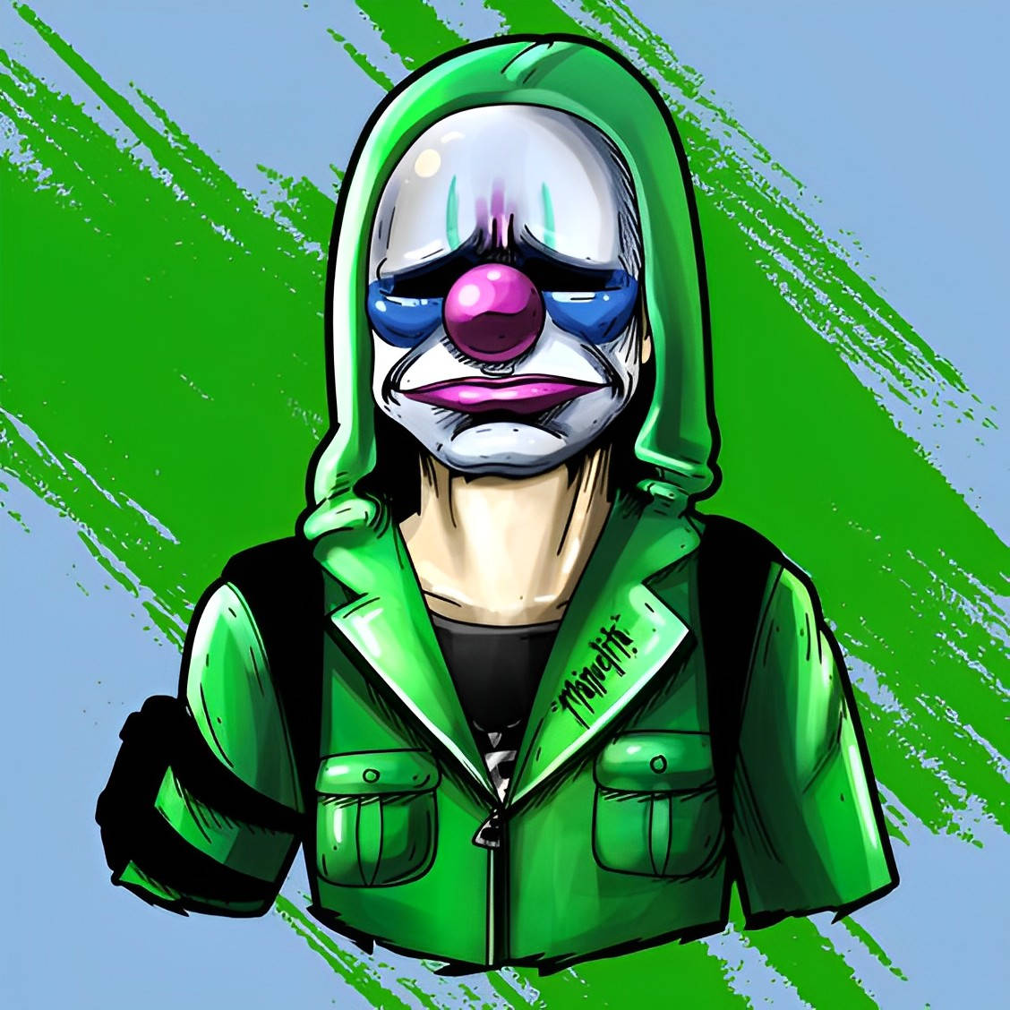 Download Free Fire Criminal Bundle Sad Green Character Wallpaper